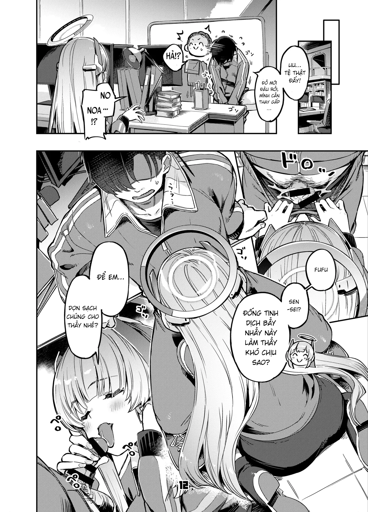 HentaiVN.net - Ảnh 11 - Sensei! Đừng nói cho Yuuka-chan biết đấy nhé! - Blue Archive - One shot khô dái nihahaha