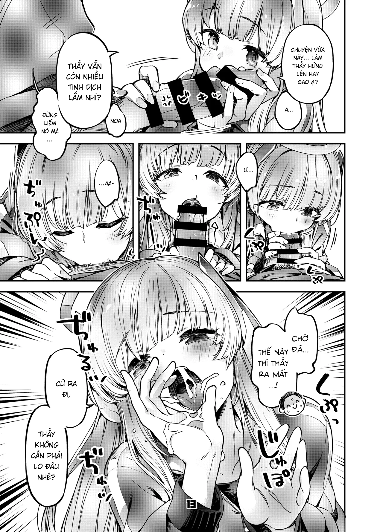 HentaiVN.net - Ảnh 12 - Sensei! Đừng nói cho Yuuka-chan biết đấy nhé! - Blue Archive - One shot khô dái nihahaha