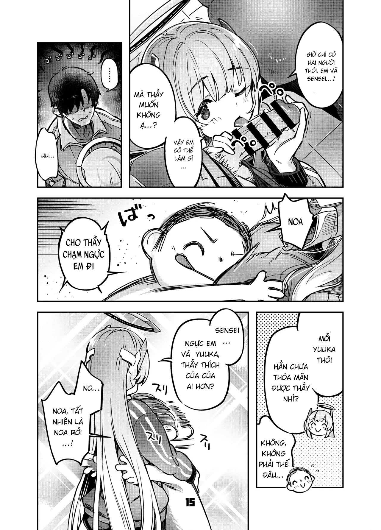 HentaiVN.net - Ảnh 14 - Sensei! Đừng nói cho Yuuka-chan biết đấy nhé! - Blue Archive - One shot khô dái nihahaha