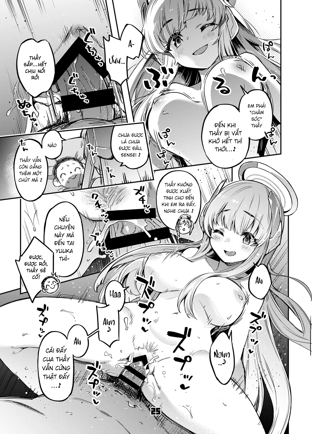 HentaiVN.net - Ảnh 24 - Sensei! Đừng nói cho Yuuka-chan biết đấy nhé! - Blue Archive - One shot khô dái nihahaha
