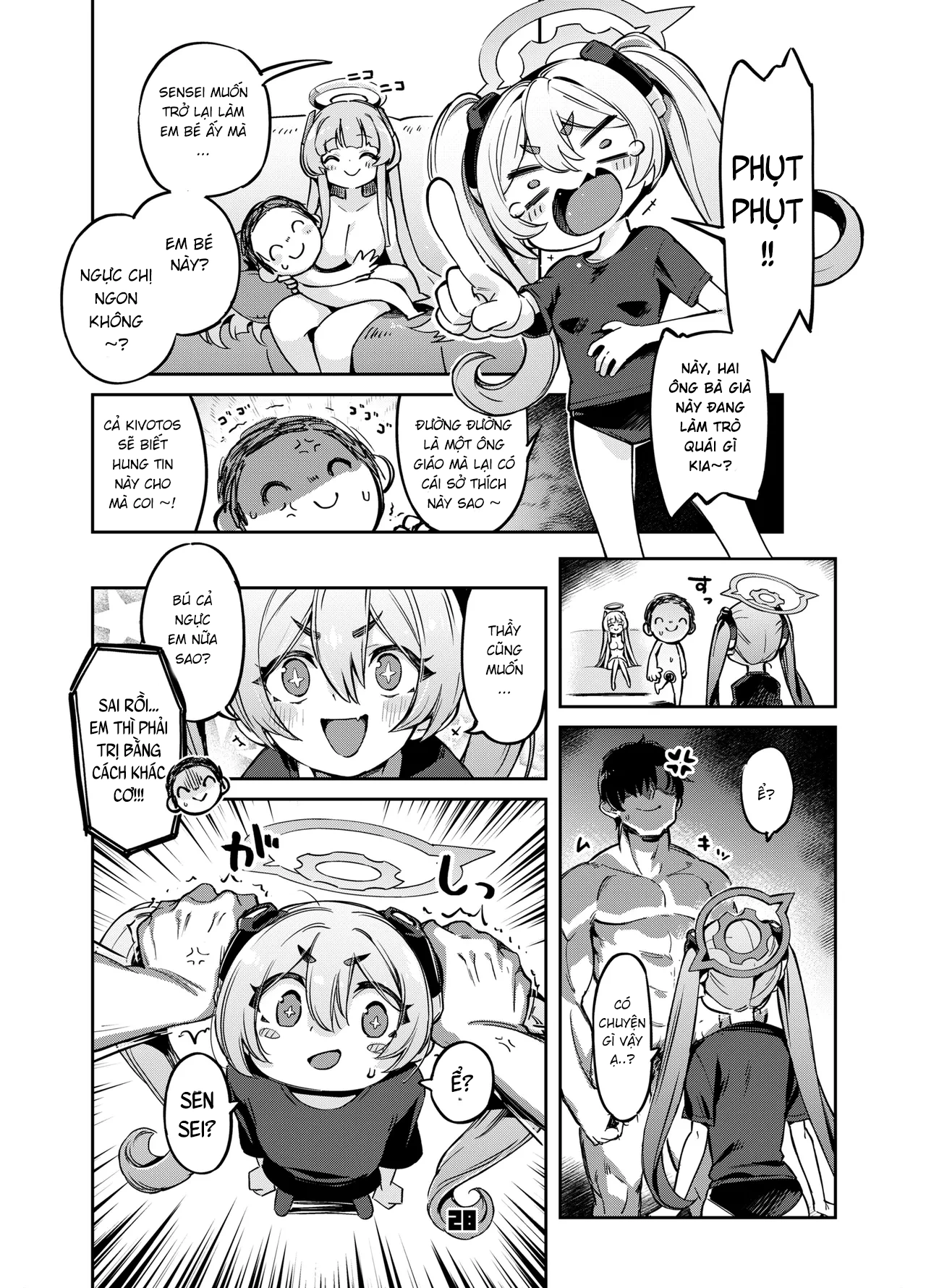 HentaiVN.net - Ảnh 27 - Sensei! Đừng nói cho Yuuka-chan biết đấy nhé! - Blue Archive - One shot khô dái nihahaha