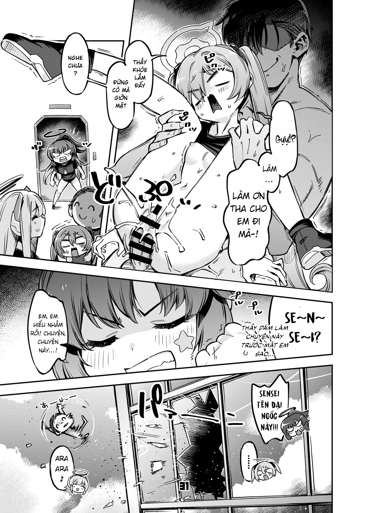 HentaiVN.net - Ảnh 30 - Sensei! Đừng nói cho Yuuka-chan biết đấy nhé! - Blue Archive - One shot khô dái nihahaha
