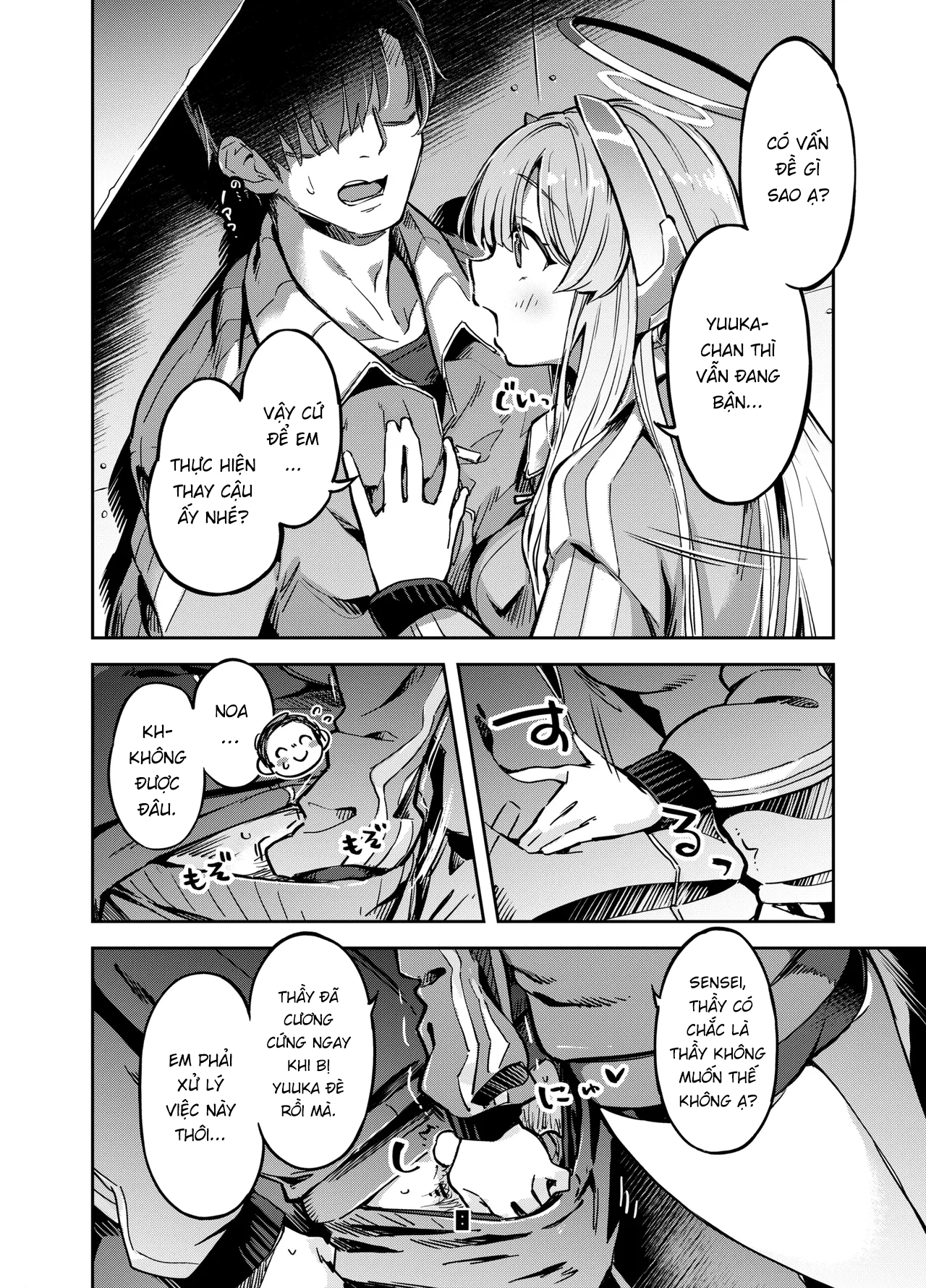 HentaiVN.net - Ảnh 7 - Sensei! Đừng nói cho Yuuka-chan biết đấy nhé! - Blue Archive - One shot khô dái nihahaha
