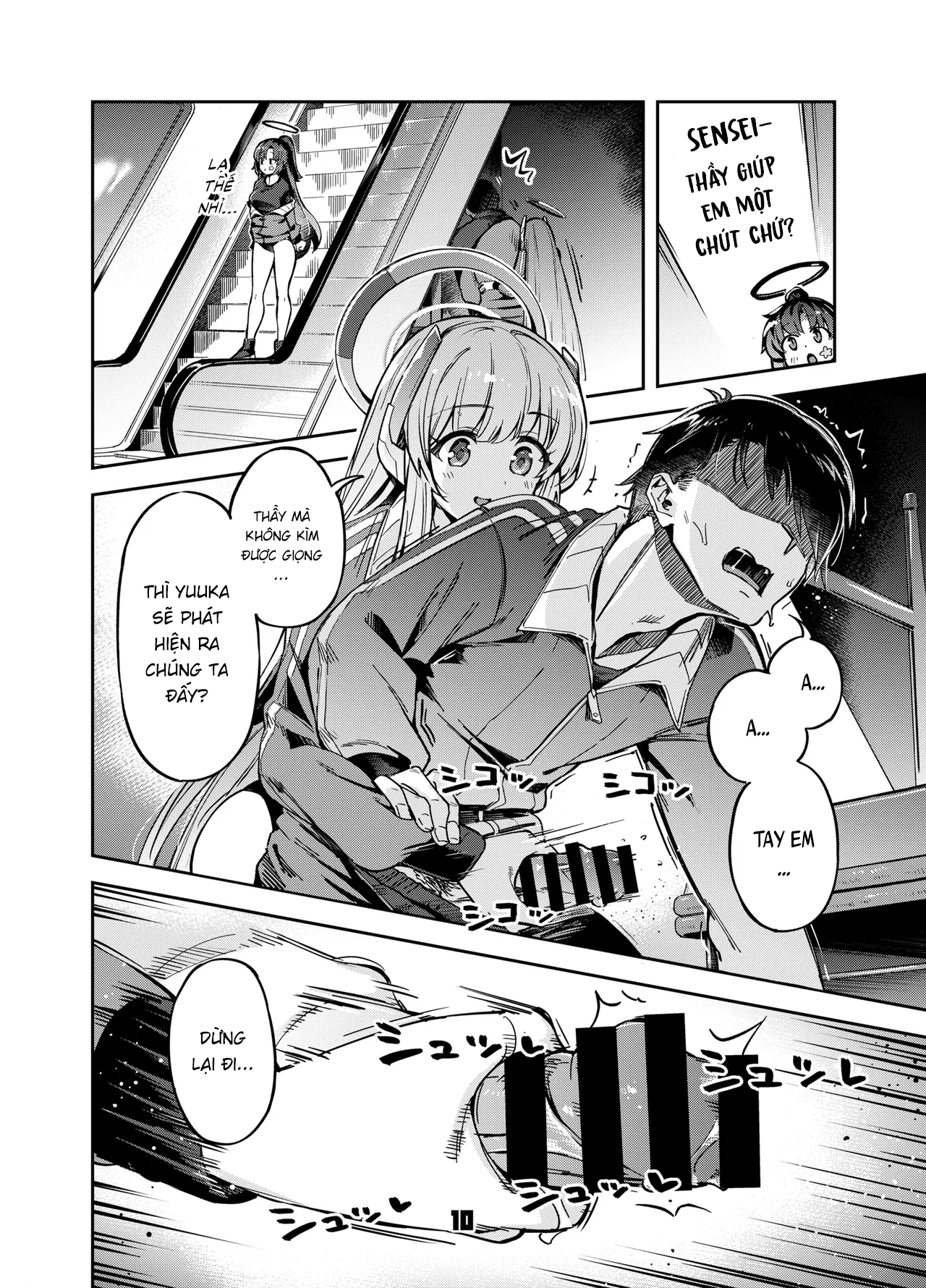 HentaiVN.net - Ảnh 9 - Sensei! Đừng nói cho Yuuka-chan biết đấy nhé! - Blue Archive - One shot khô dái nihahaha