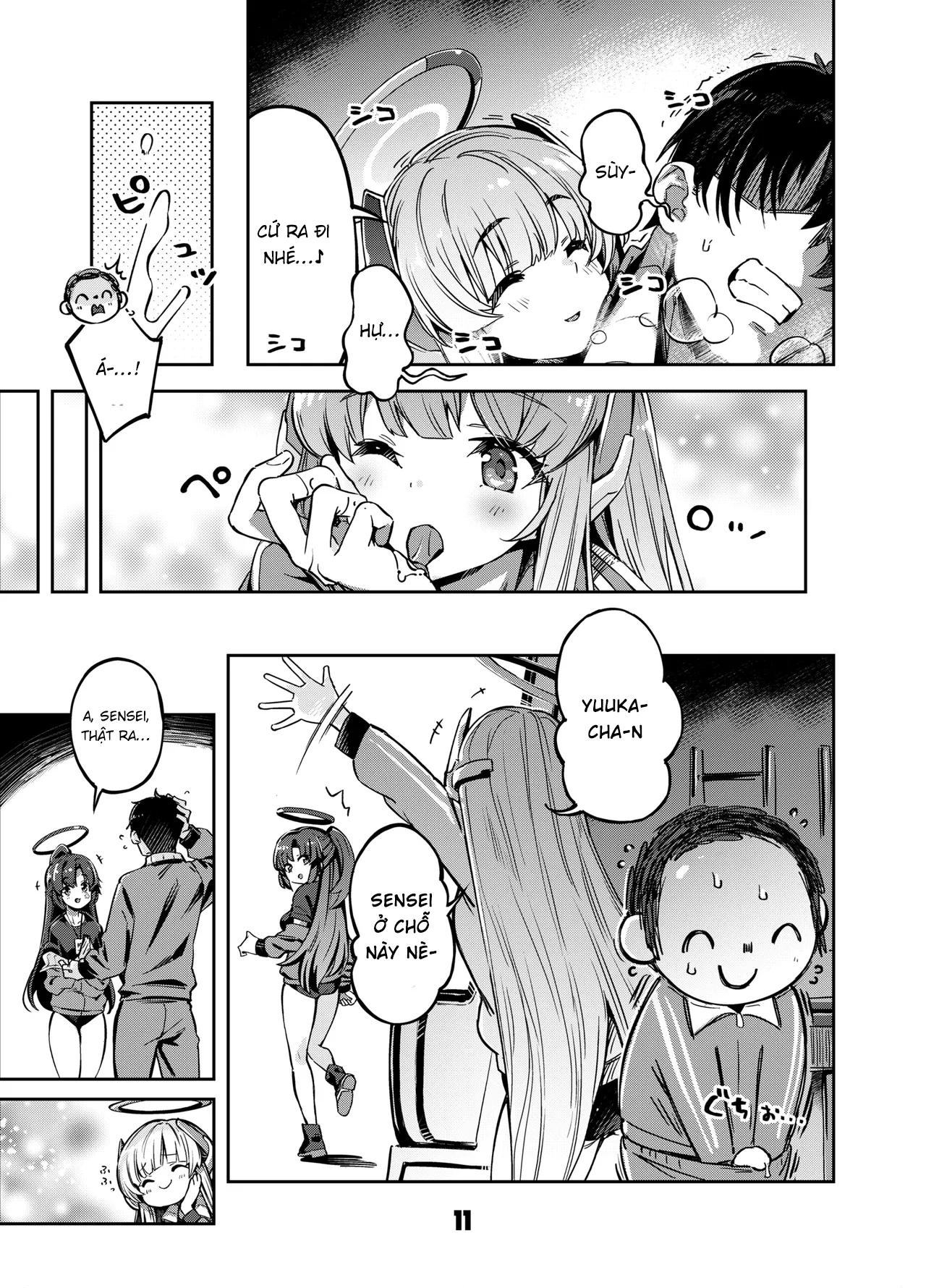 HentaiVN.net - Ảnh 10 - Sensei! Đừng nói cho Yuuka-chan biết đấy nhé! - Blue Archive - One shot khô dái nihahaha
