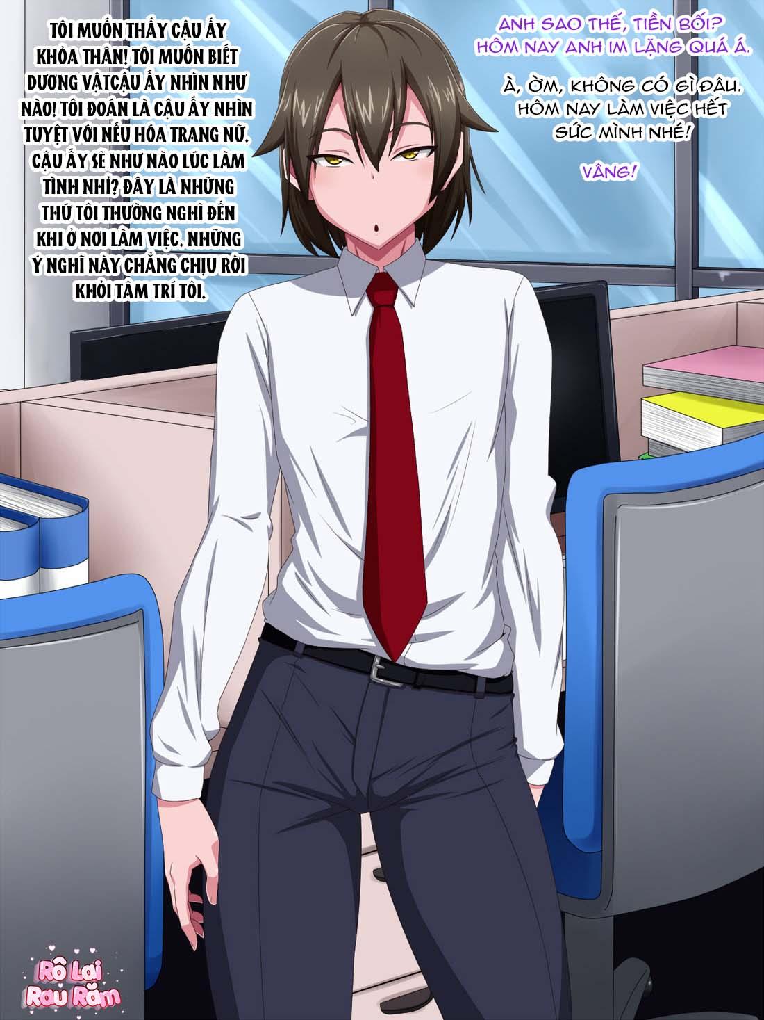 HentaiVN.net - Ảnh 3 - Kaisha no Kawaii Kouhai (♂) o Hametakute Shouganai! - chap 1