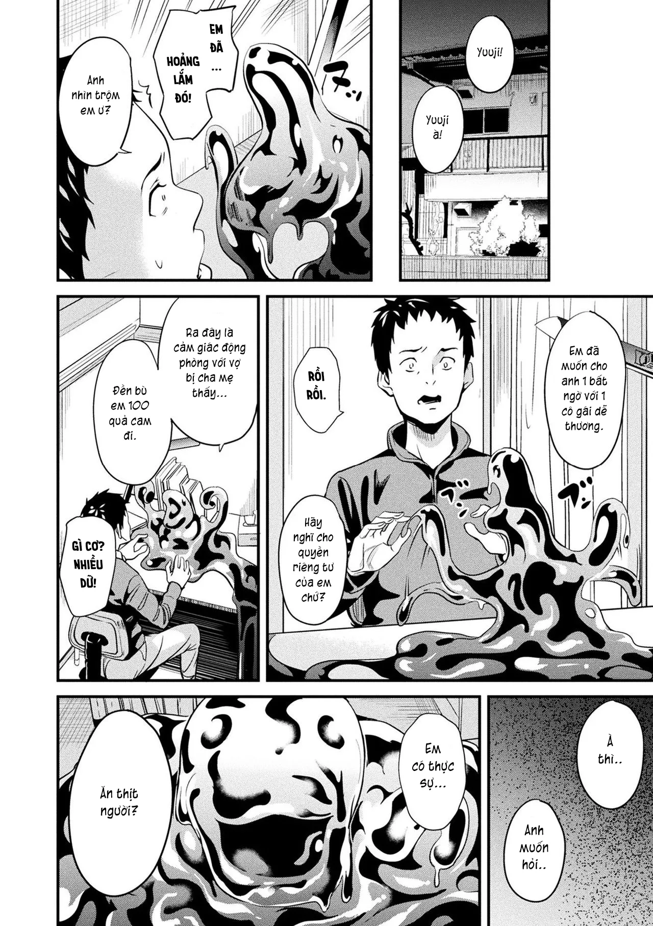 HentaiVN.net - Ảnh 3 - Sống cùng bé Slime. [Doukyo Suru Neneki; Slime living together; 同居する粘液] - Chap 5: Em yêu anh mà.