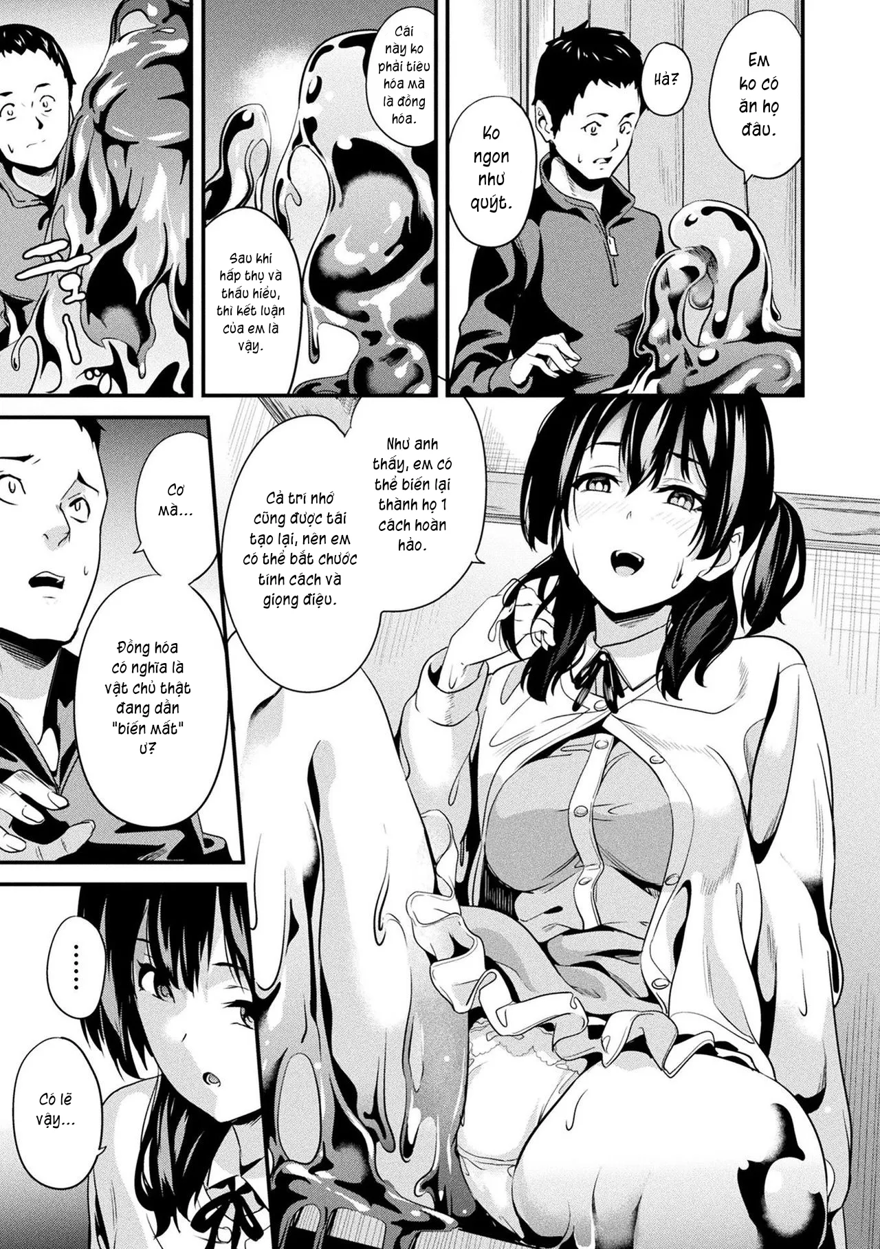HentaiVN.net - Ảnh 4 - Sống cùng bé Slime. [Doukyo Suru Neneki; Slime living together; 同居する粘液] - Chap 5: Em yêu anh mà.