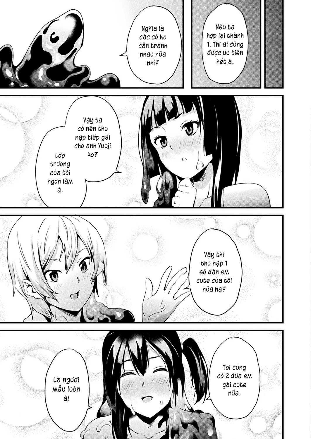 HentaiVN.net - Ảnh 22 - Sống cùng bé Slime. [Doukyo Suru Neneki; Slime living together; 同居する粘液] - Chap 8: Anh xin các em.