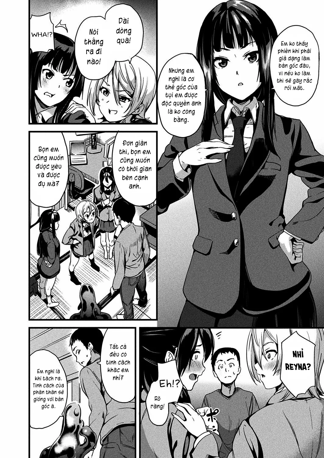 HentaiVN.net - Ảnh 7 - Sống cùng bé Slime. [Doukyo Suru Neneki; Slime living together; 同居する粘液] - Chap 8: Anh xin các em.