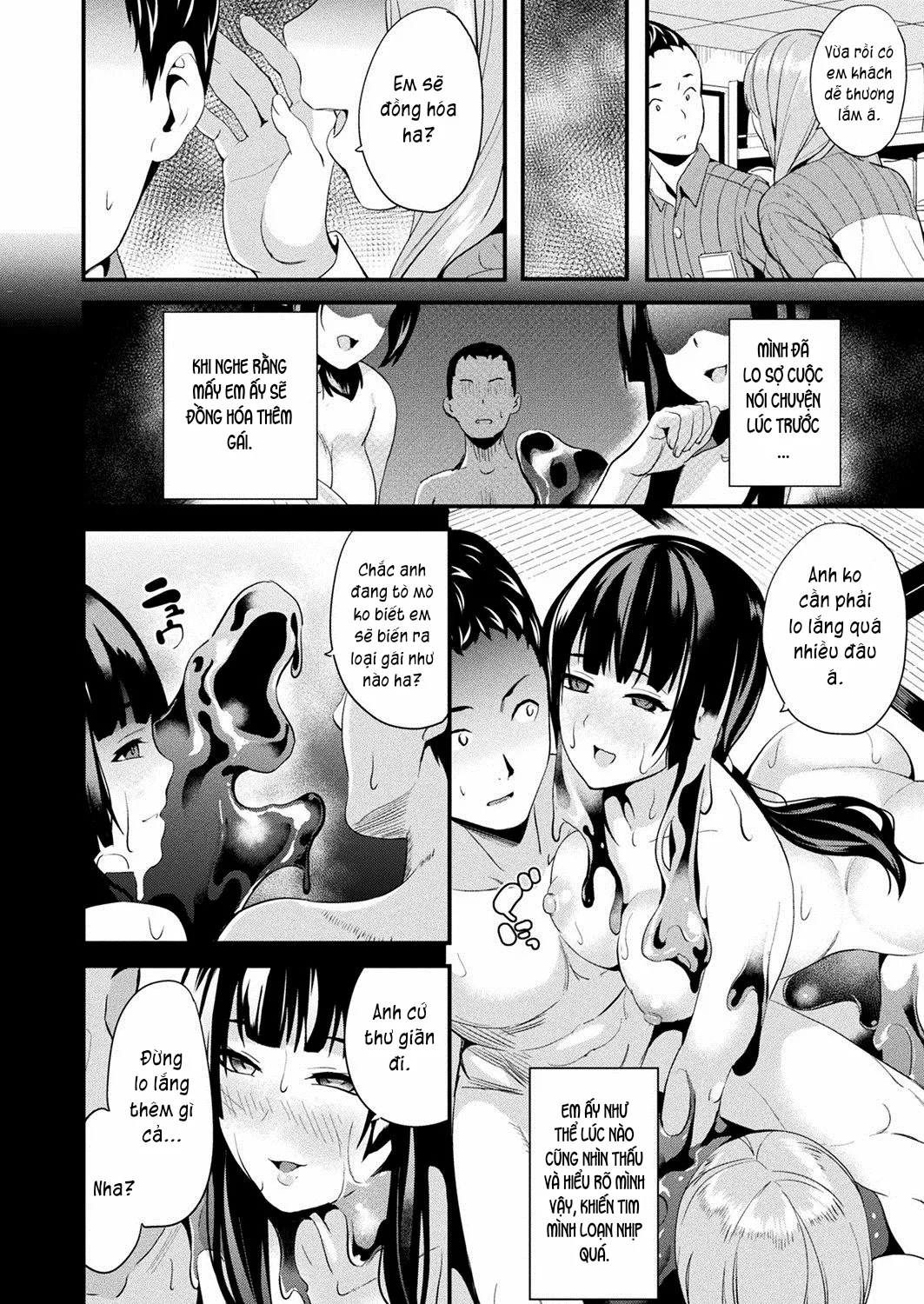HentaiVN.net - Ảnh 5 - Sống cùng bé Slime. [Doukyo Suru Neneki; Slime living together; 同居する粘液] - Chap 9: Bước tiến hôn nhân.