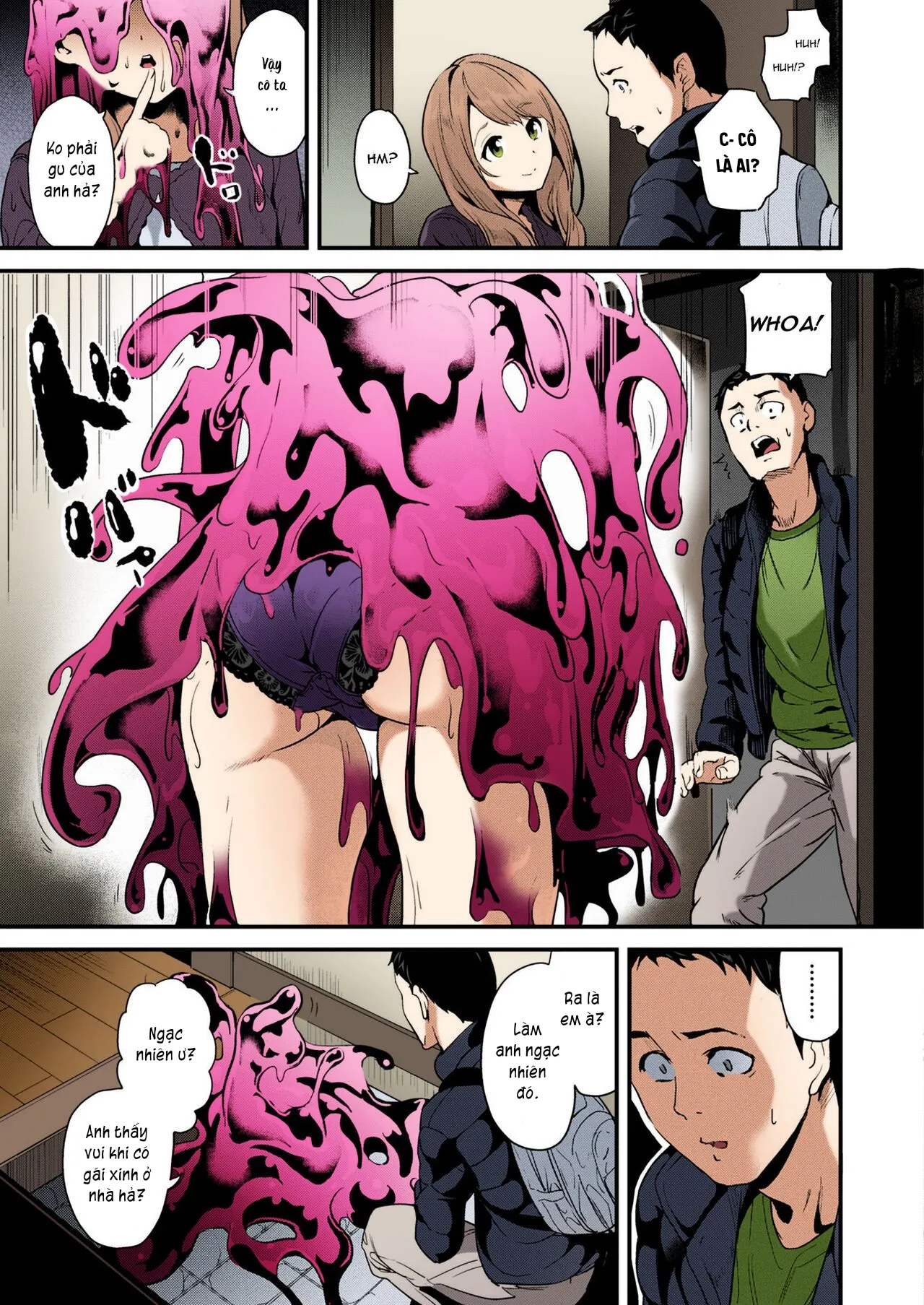 HentaiVN.net - Ảnh 5 - Sống cùng bé Slime. [Doukyo Suru Neneki; Slime living together; 同居する粘液] - Bản full màu - Chap 1.