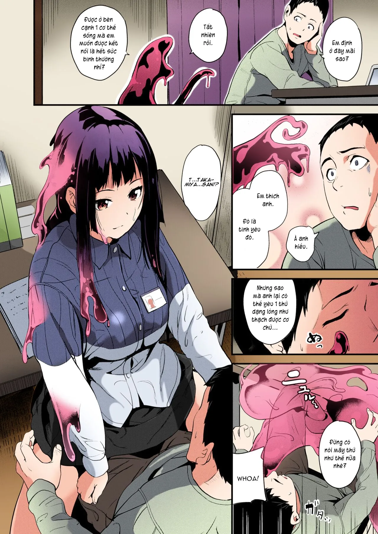 HentaiVN.net - Ảnh 8 - Sống cùng bé Slime. [Doukyo Suru Neneki; Slime living together; 同居する粘液] - Bản full màu - Chap 1.