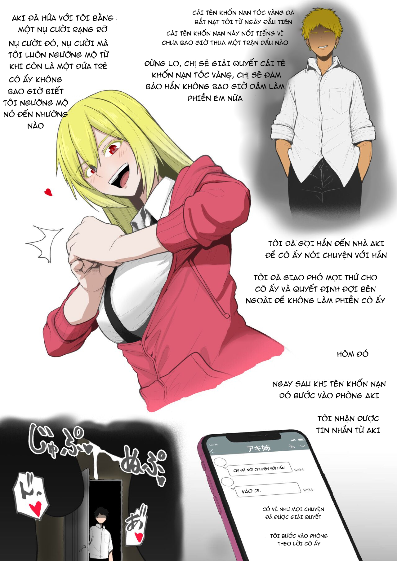 HentaiVN.net - Ảnh 3 - Older Sister Gets Her Ass Handed To Her By An Orahora-Type DQN and Falls In Love - Oneshot