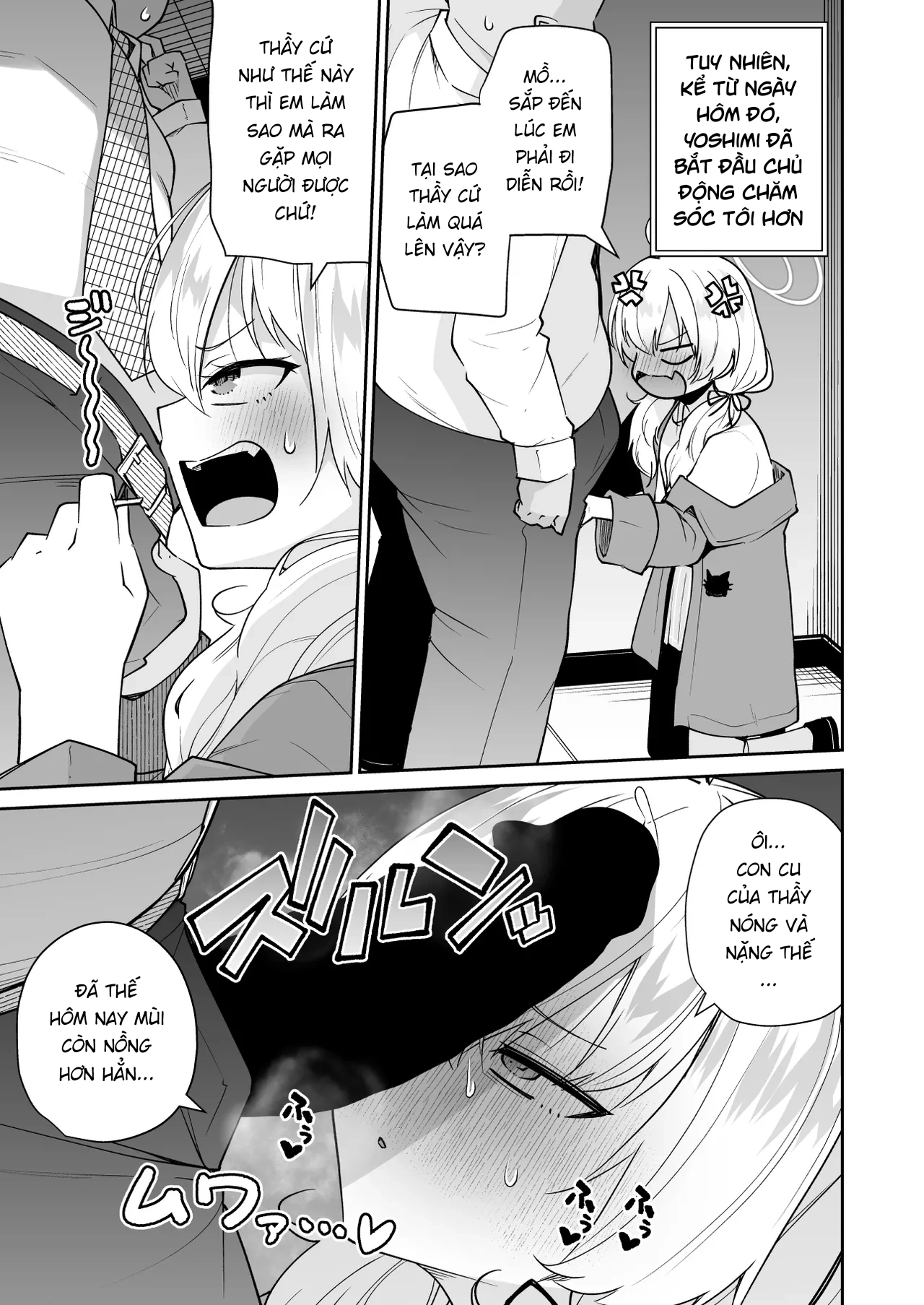 HentaiVN.net - Ảnh 4 - Một Doujin mà ông thầy chăm sóc Yoshimi khi em ấy tức giận - One shot