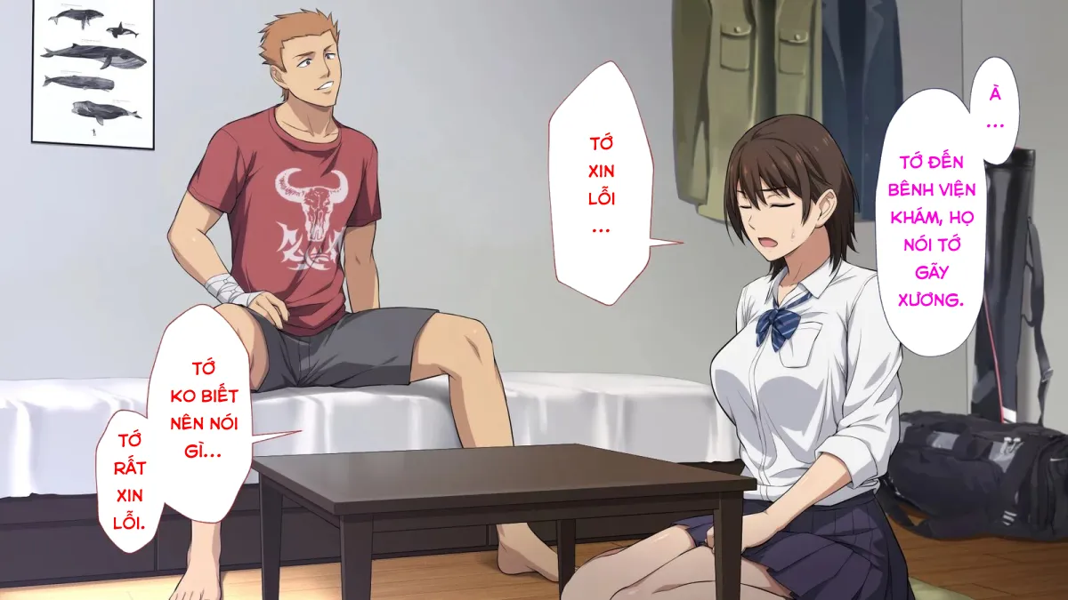 HentaiVN.net - Ảnh 23 - Netorareta JoshiMane ~Migite no Daida wa Ace no Kanojo~ - Chap 1