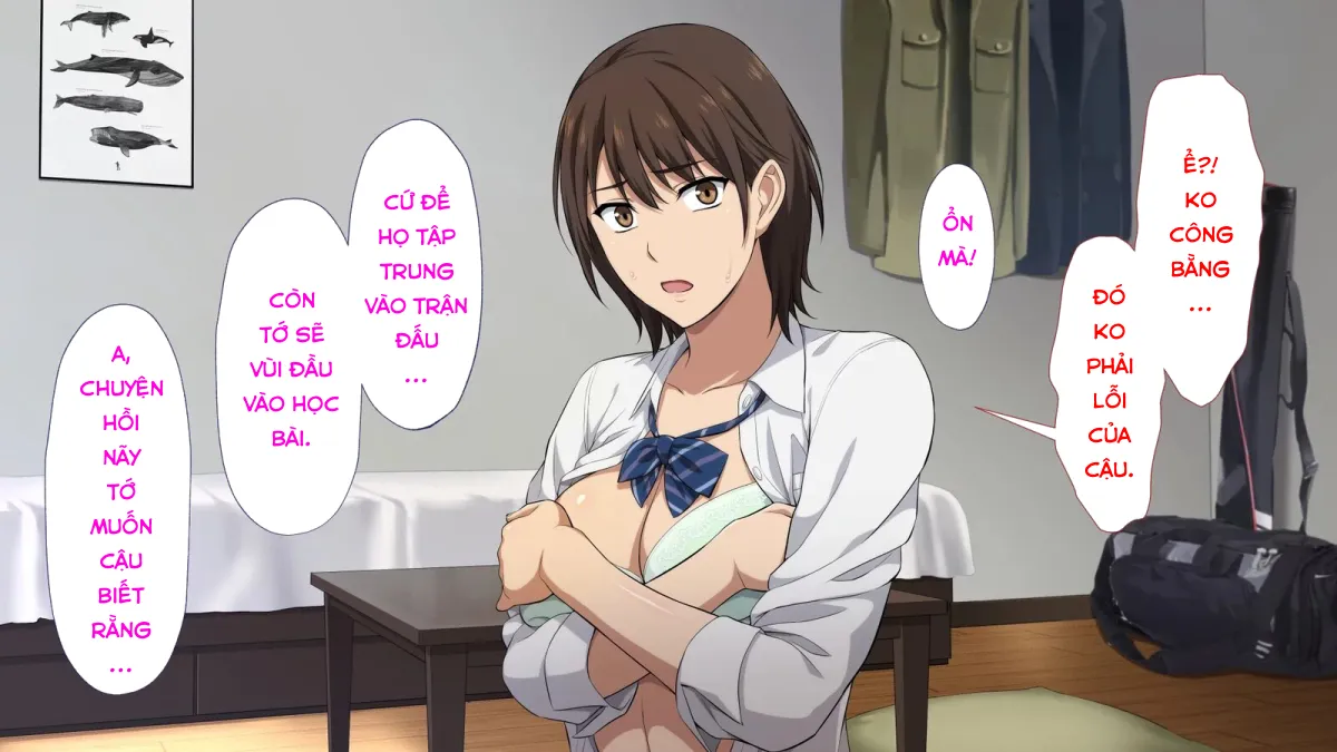 HentaiVN.net - Ảnh 11 - Netorareta JoshiMane ~Migite no Daida wa Ace no Kanojo~ - Chap 3