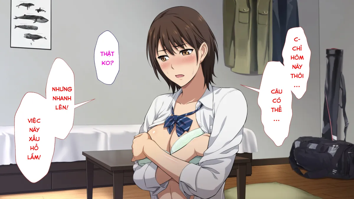 HentaiVN.net - Ảnh 14 - Netorareta JoshiMane ~Migite no Daida wa Ace no Kanojo~ - Chap 3