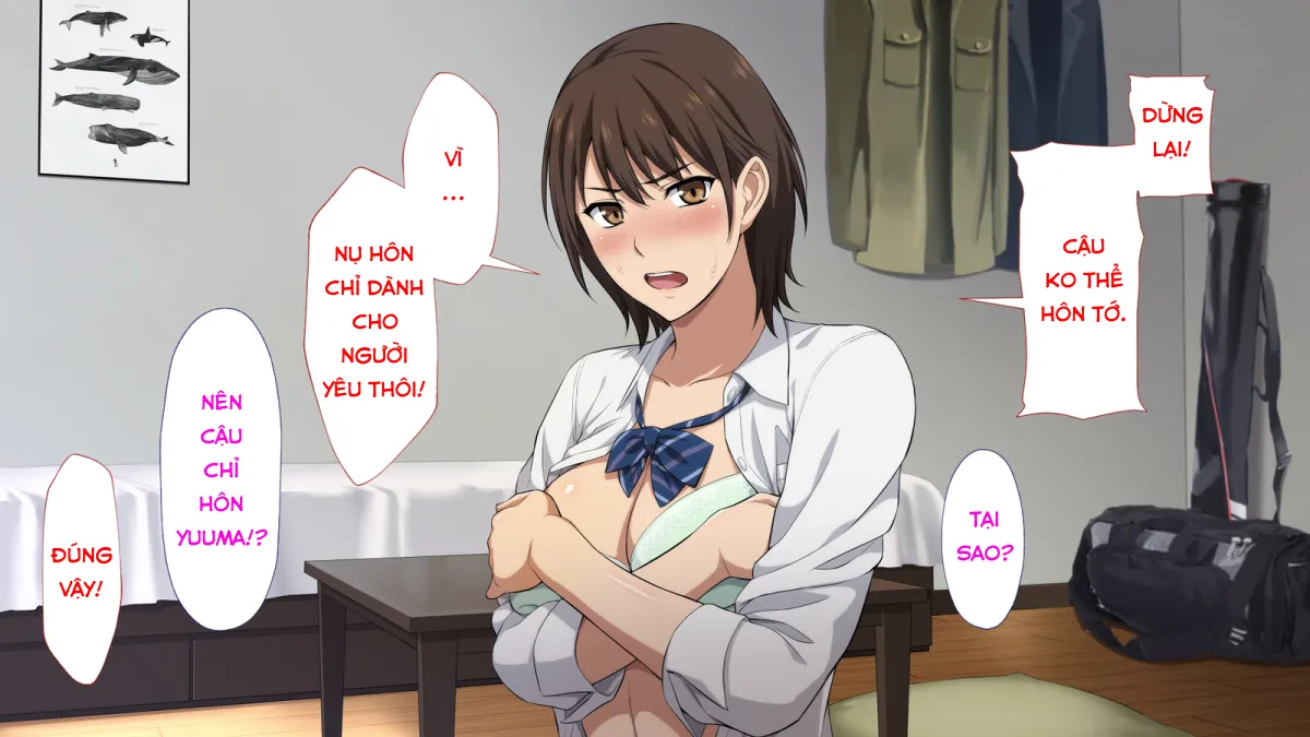 HentaiVN.net - Ảnh 23 - Netorareta JoshiMane ~Migite no Daida wa Ace no Kanojo~ - Chap 3