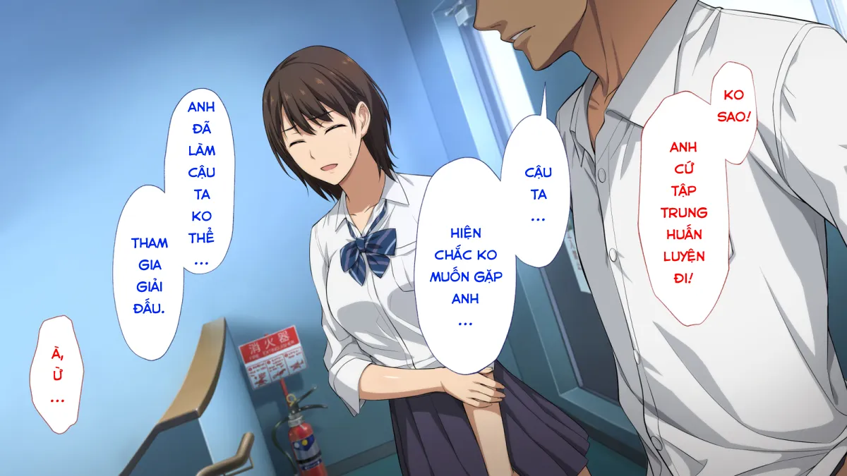 HentaiVN.net - Ảnh 5 - Netorareta JoshiMane ~Migite no Daida wa Ace no Kanojo~ - Chap 4