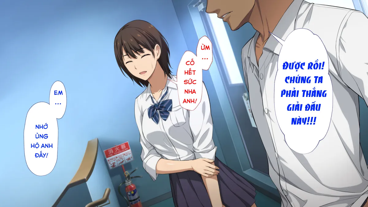 HentaiVN.net - Ảnh 6 - Netorareta JoshiMane ~Migite no Daida wa Ace no Kanojo~ - Chap 4