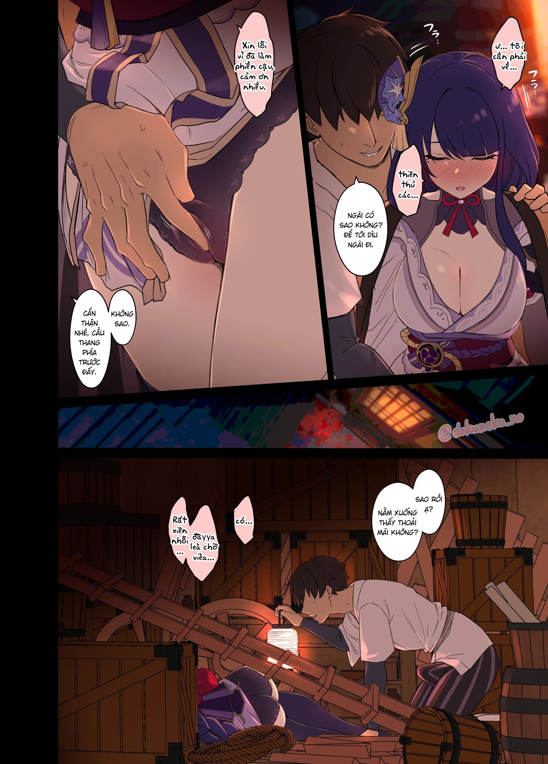 HentaiVN.net - Ảnh 11 - Giở trò đồi bại với Ei say xỉn [Deisui shita Raiden Ei ni Warui Koto o Suru Hanash] - Phần đầu
