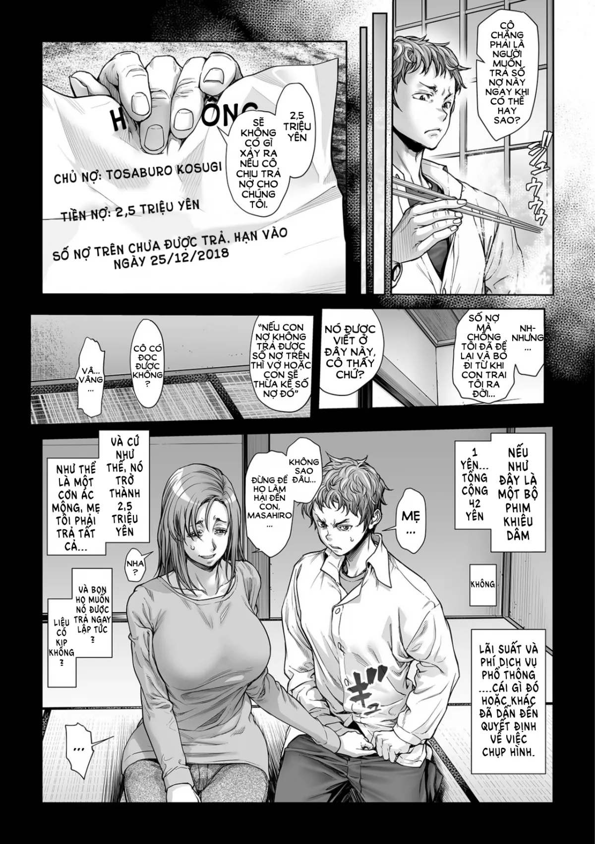 HentaiVN.net - Ảnh 5 - Zoku Okaa-san wa Shakkin Dorei desu yo [My Mother Is A Debt Slave] - Chap 1