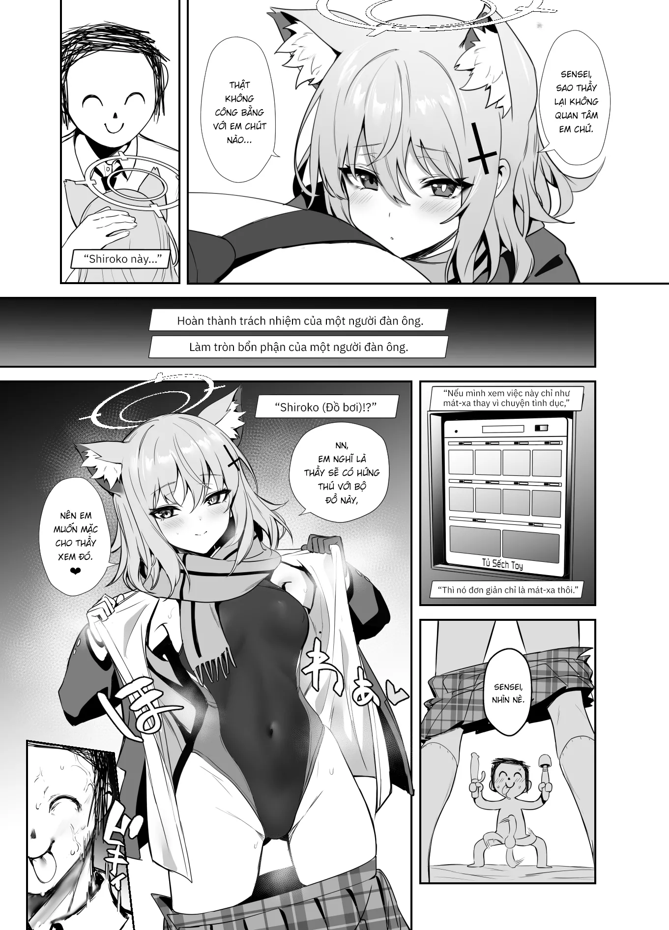 HentaiVN.net - Ảnh 11 - BululArchịt~ Tôi bị Shiroko siêu siêu NỨNG ép vào khách sạn tình yêu! - Toi bị Xi rô cô vắt khô dái