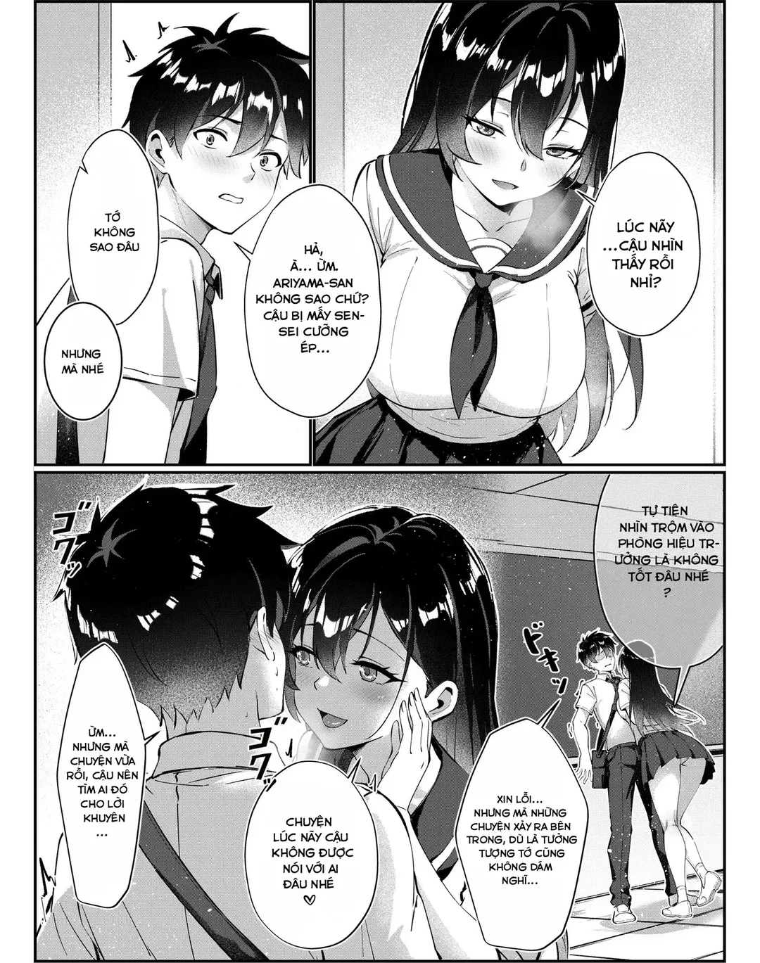 HentaiVN.net - Ảnh 10 - Kurokami Long no Seiso-kei Kyonyuu JK wa Jitsu wa Self-Irama Chijou datta - Oneshot