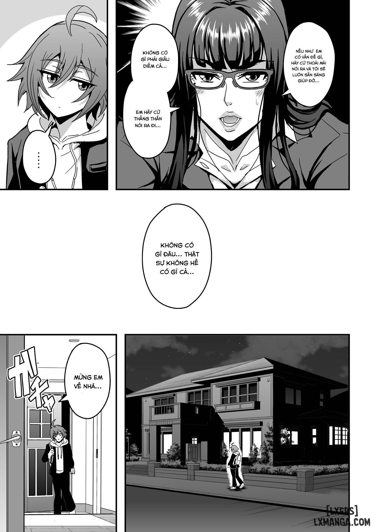HentaiVN.net - Ảnh 3 - Kyoushi to Mama to Koibito no Kao - Chap 1