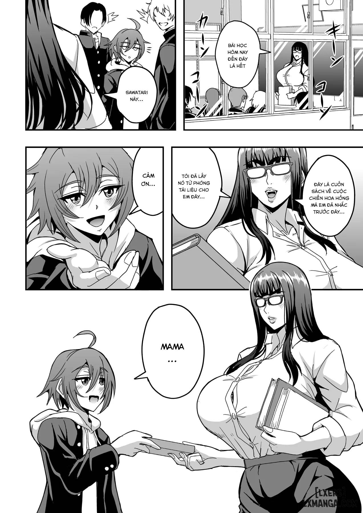 HentaiVN.net - Ảnh 30 - Kyoushi to Mama to Koibito no Kao - Chap 1