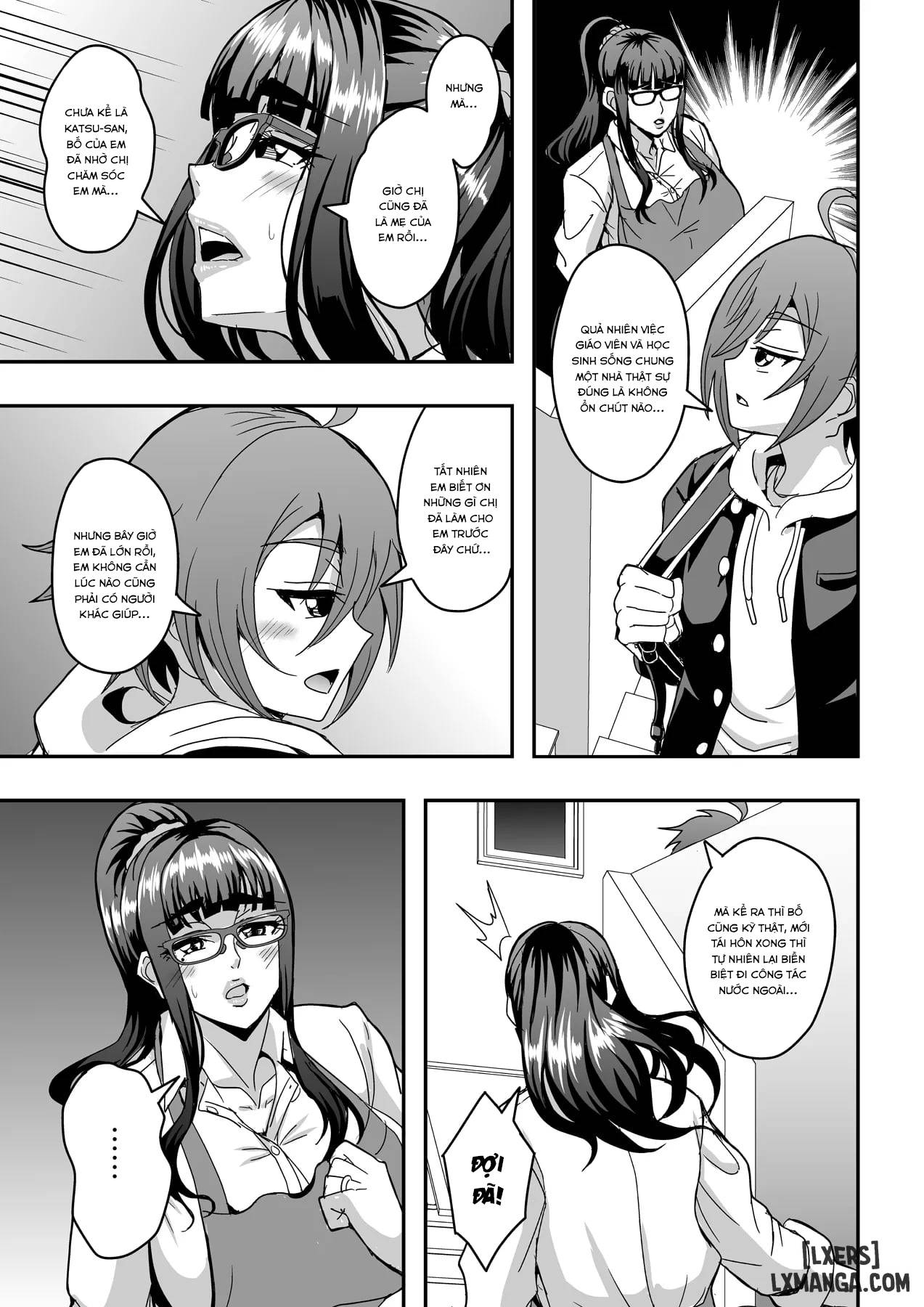 HentaiVN.net - Ảnh 5 - Kyoushi to Mama to Koibito no Kao - Chap 1