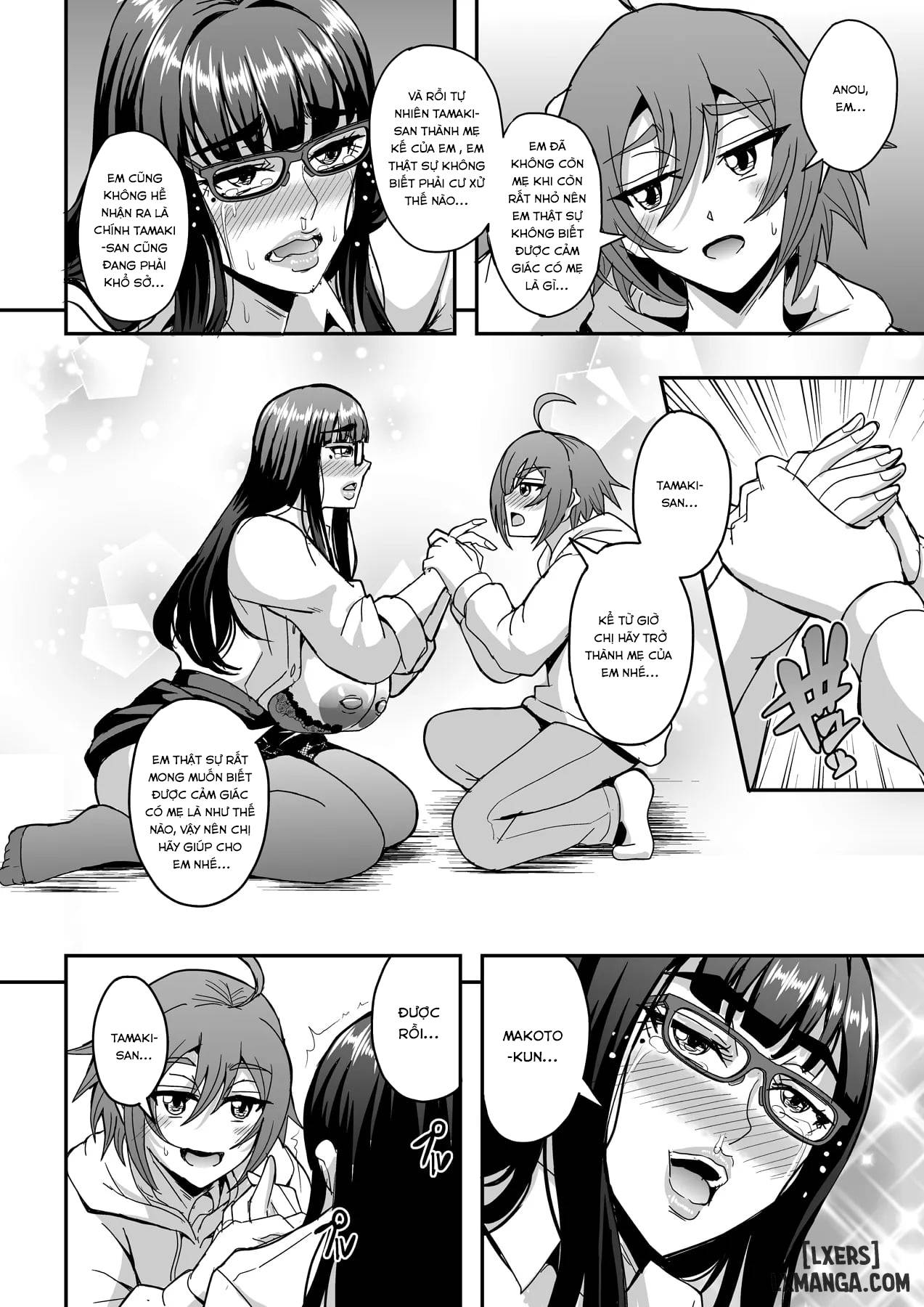 HentaiVN.net - Ảnh 10 - Kyoushi to Mama to Koibito no Kao - Chap 1