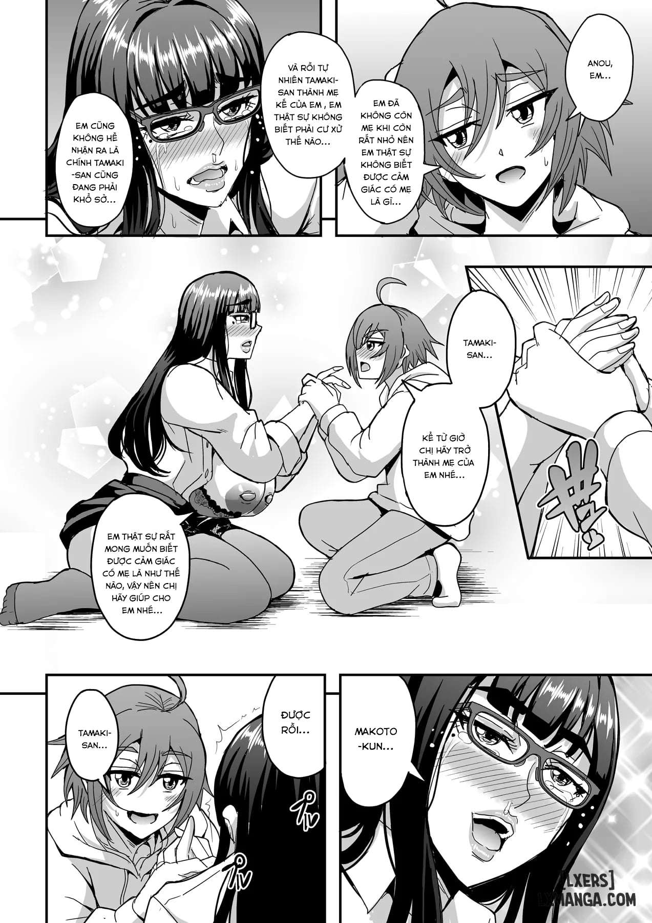 HentaiVN.net - Ảnh 10 - Kyoushi to Mama to Koibito no Kao - Chap 1