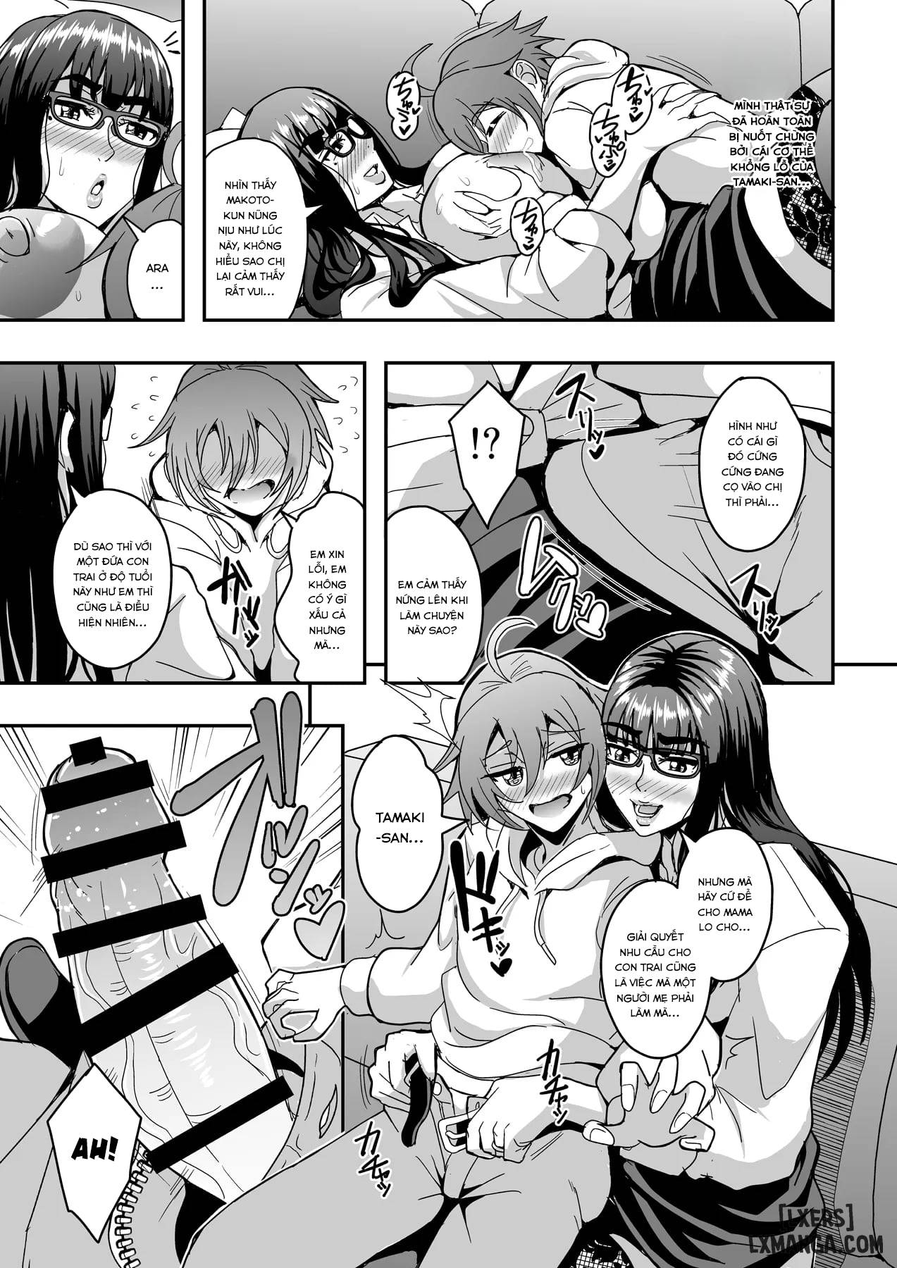 HentaiVN.net - Ảnh 13 - Kyoushi to Mama to Koibito no Kao - Chap 1
