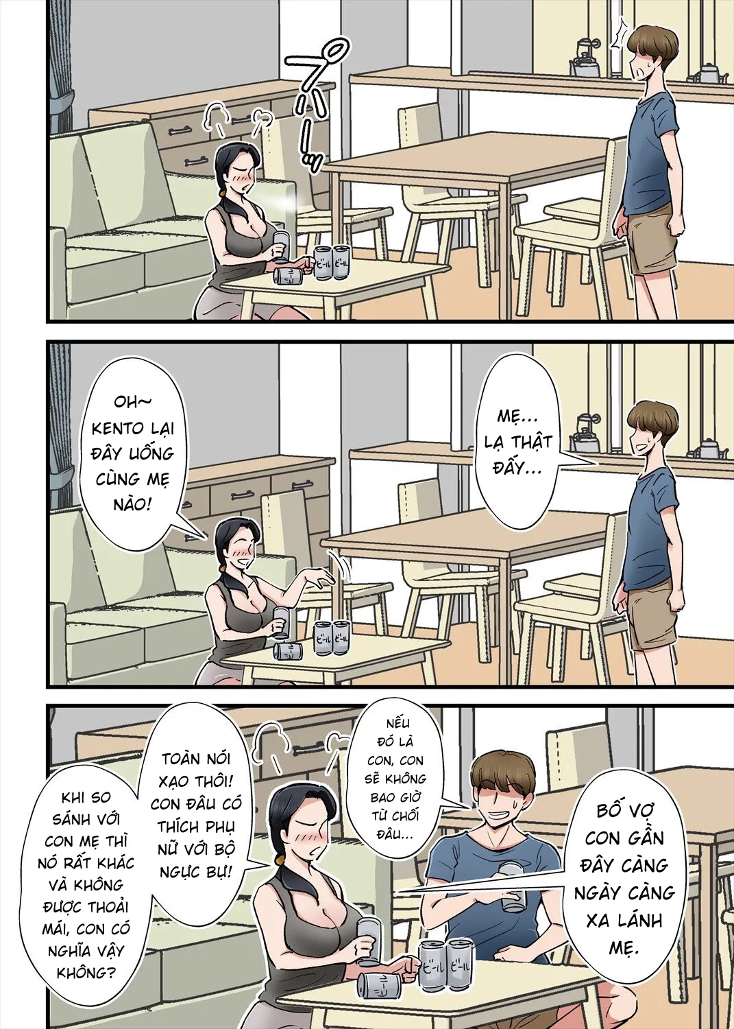 HentaiVN.net - Ảnh 7 - Tôi Lén Lút Ngoại Tình Với Bà Mẹ Vợ [Hentai Kansoku] - Oneshot