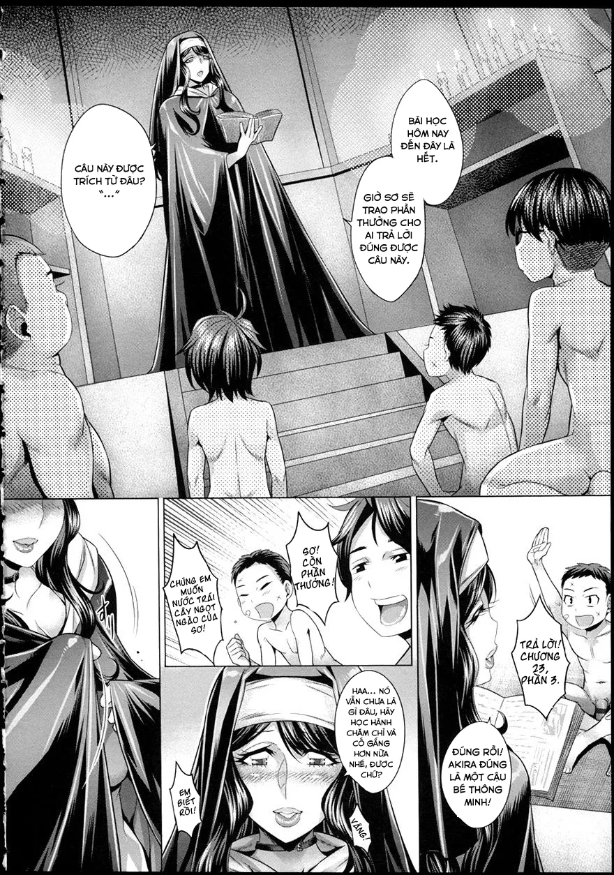 HentaiVN.net - Ảnh 13 - Nữ tu dâm đẵng [Kohitsuji-tachi no Tokubetsu Koushuu] - Oneshot