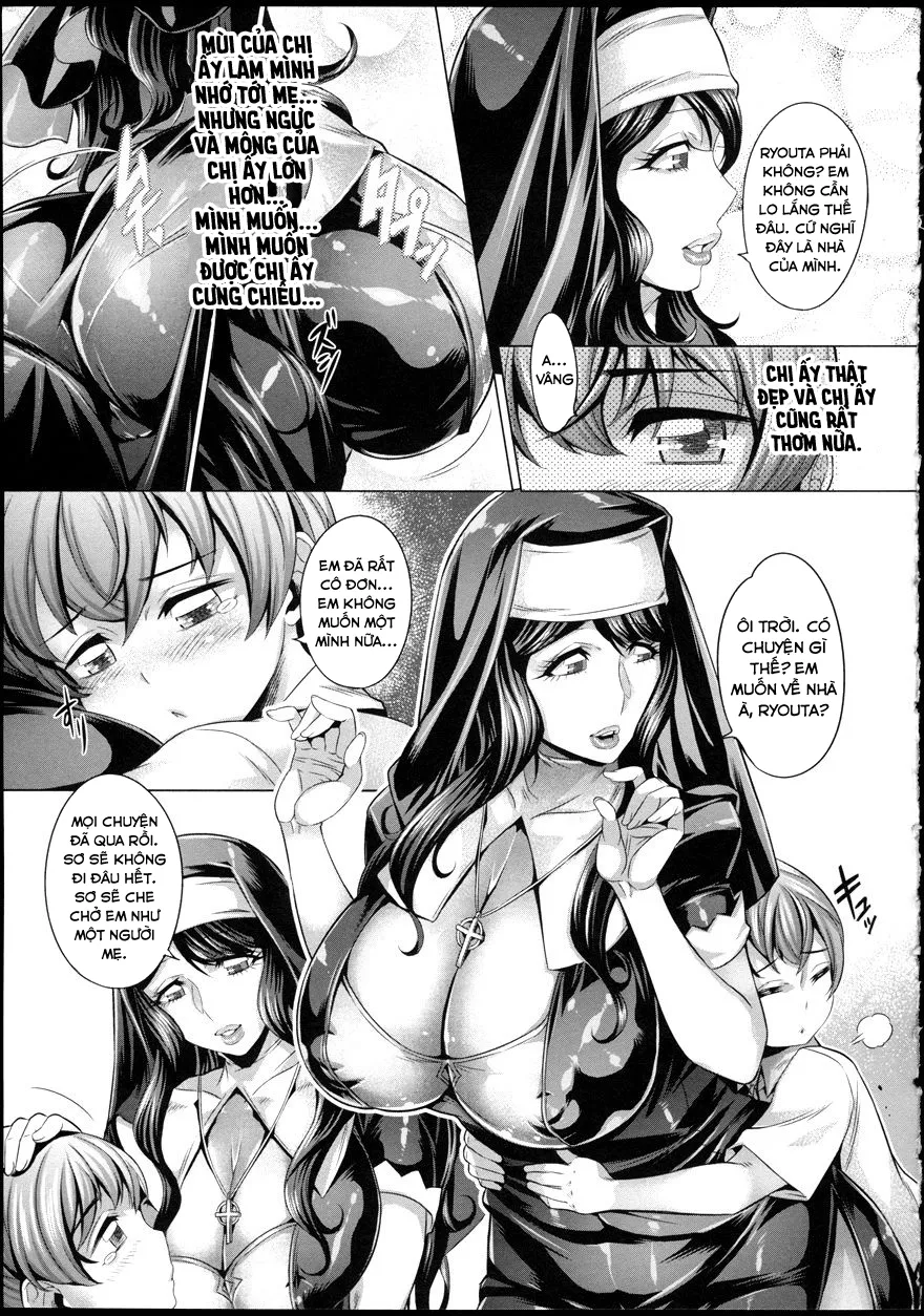 HentaiVN.net - Ảnh 6 - Nữ tu dâm đẵng [Kohitsuji-tachi no Tokubetsu Koushuu] - Oneshot