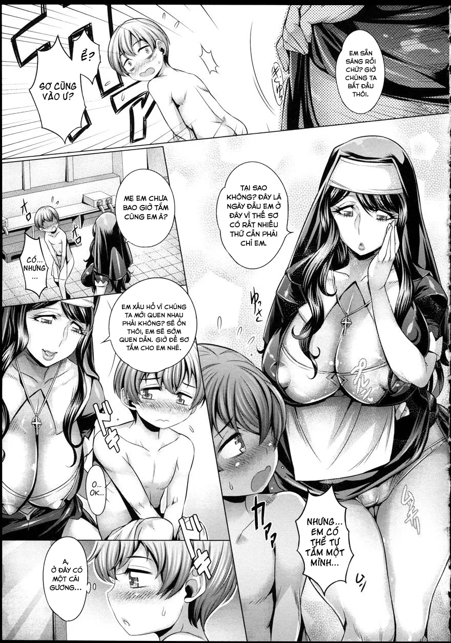 HentaiVN.net - Ảnh 8 - Nữ tu dâm đẵng [Kohitsuji-tachi no Tokubetsu Koushuu] - Oneshot