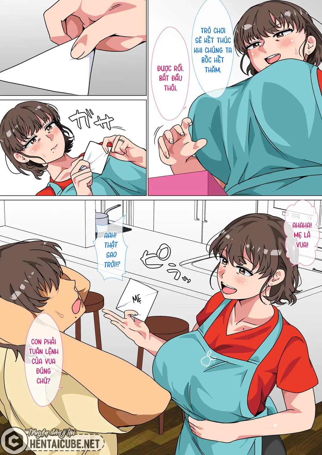 HentaiVN.net - Ảnh 11 - Tôi ra lệnh cho mẹ làm tình với mình trong trò chơi làm vua [Ousama Game no Meirei de Haha to Sex Shita Hanashi; I Ordered My Mom to Have Sex with Me in King's Game] - Oneshot