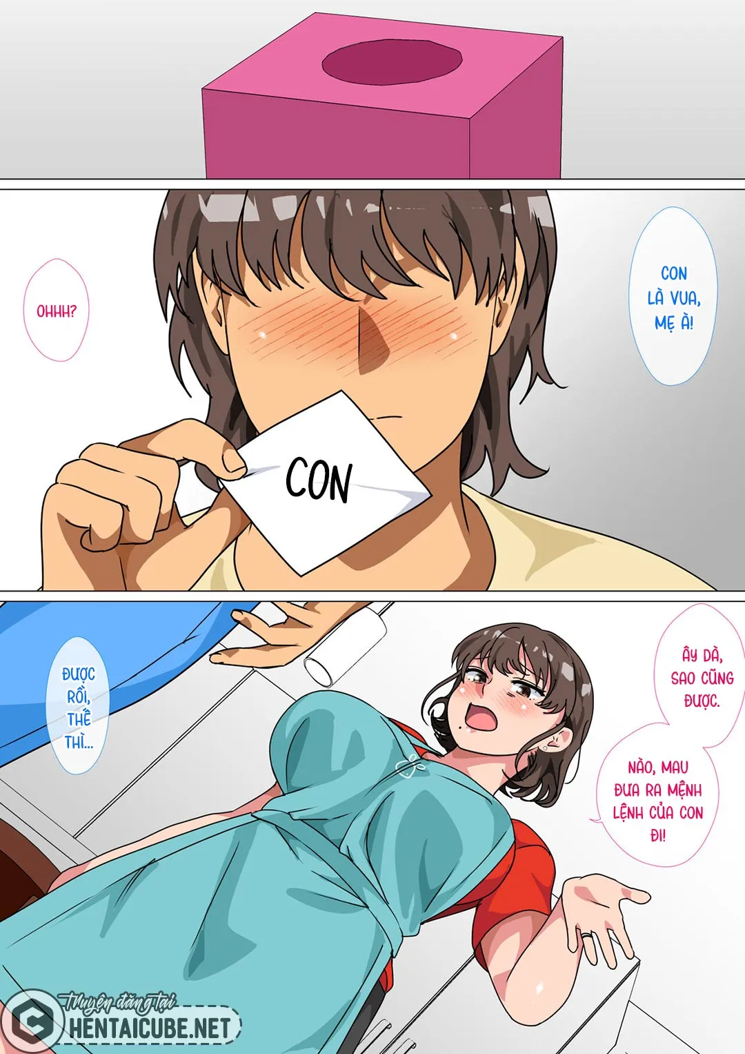 HentaiVN.net - Ảnh 14 - Tôi ra lệnh cho mẹ làm tình với mình trong trò chơi làm vua [Ousama Game no Meirei de Haha to Sex Shita Hanashi; I Ordered My Mom to Have Sex with Me in King's Game] - Oneshot