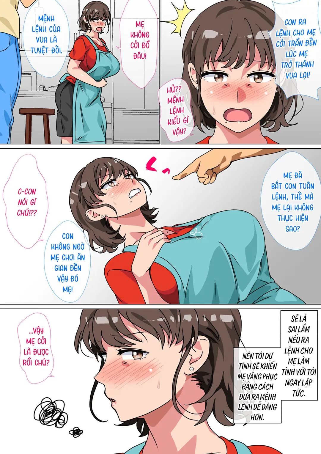 HentaiVN.net - Ảnh 15 - Tôi ra lệnh cho mẹ làm tình với mình trong trò chơi làm vua [Ousama Game no Meirei de Haha to Sex Shita Hanashi; I Ordered My Mom to Have Sex with Me in King's Game] - Oneshot