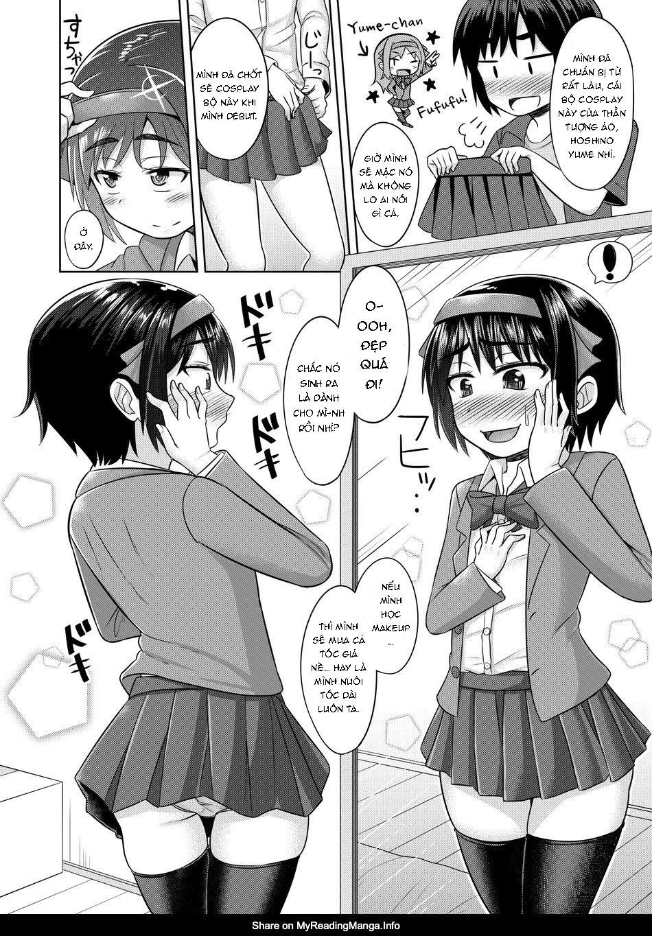 HentaiVN.net - Ảnh 3 - Chàng tân sinh viên thích trap cosplay - Oneshot