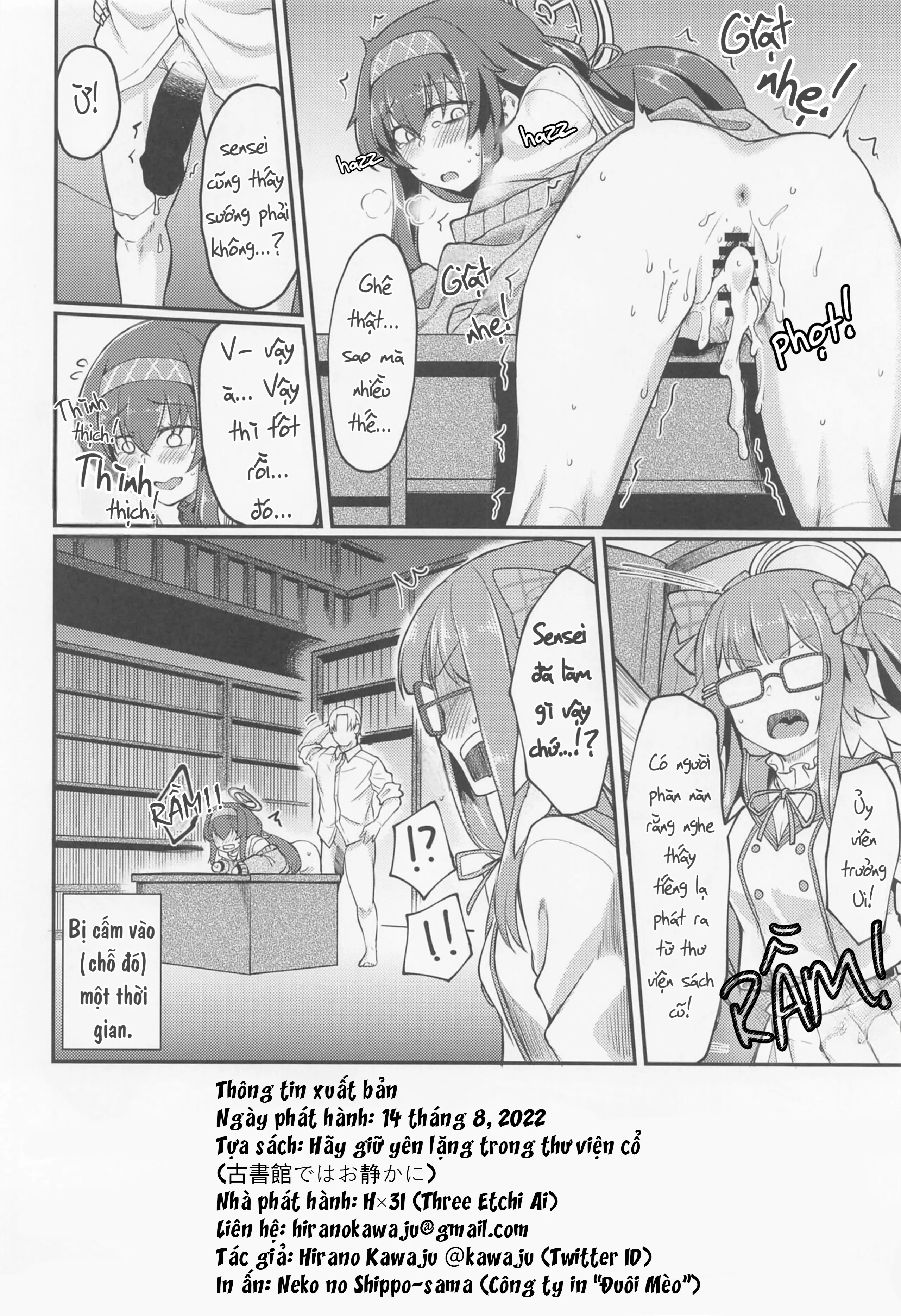 HentaiVN.net - Ảnh 26 - (C100) [Hx3I (Hirano Kawajuu)] Giữ yên lặng trong thư viện (Blue Archive) - Oneshot