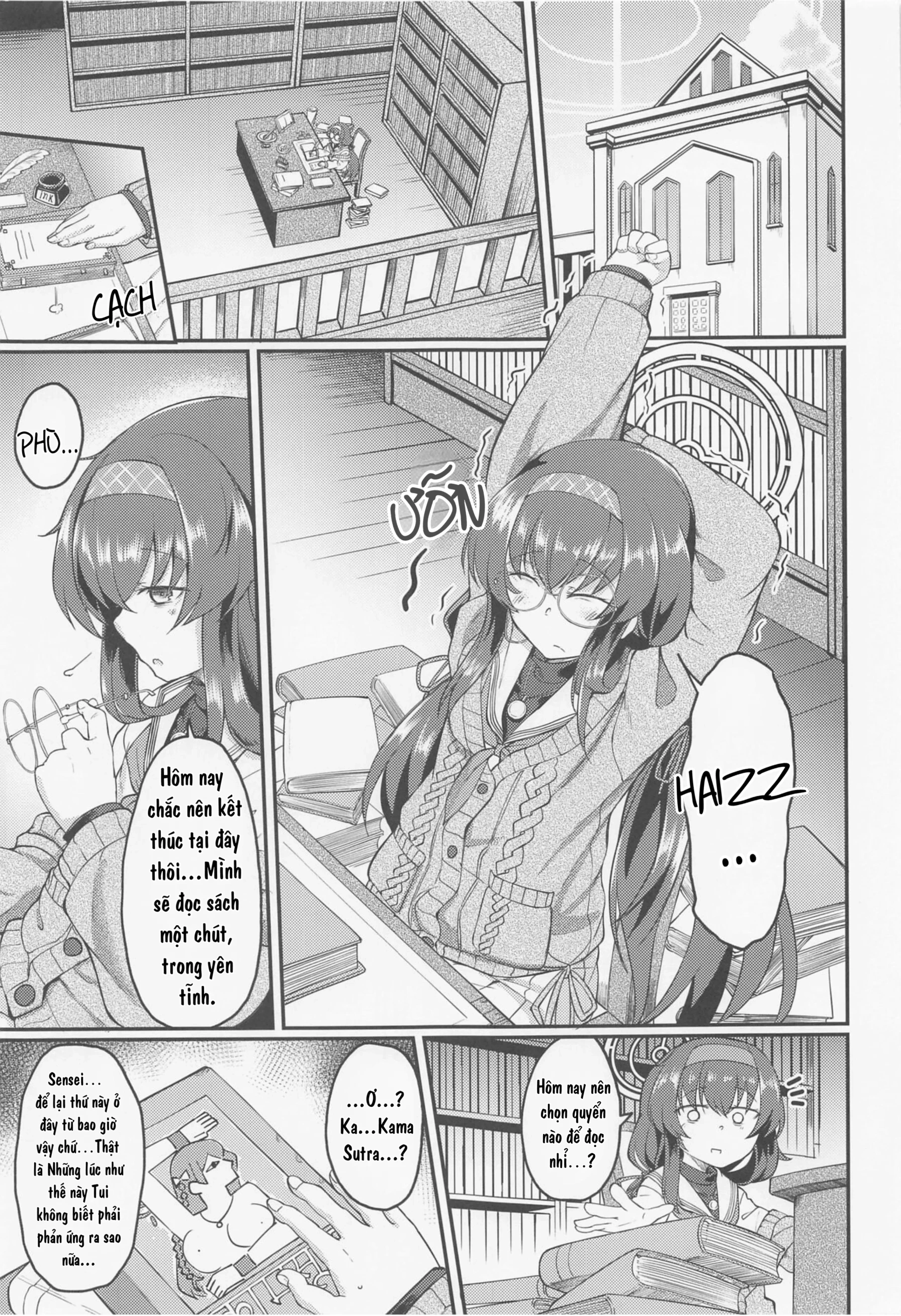 HentaiVN.net - Ảnh 3 - (C100) [Hx3I (Hirano Kawajuu)] Giữ yên lặng trong thư viện (Blue Archive) - Oneshot