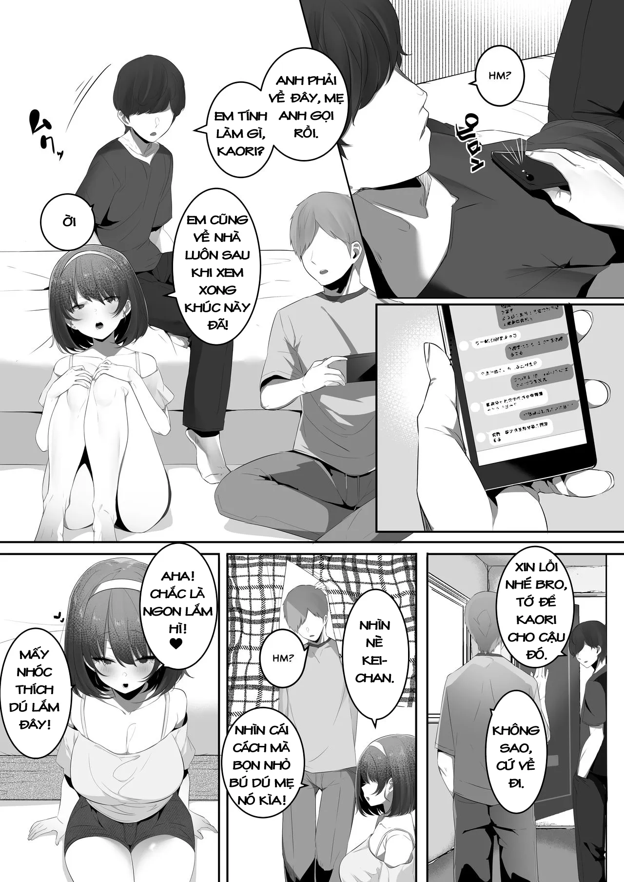 HentaiVN.net - Ảnh 7 - Cô Bạn Thuở Nhỏ Dú To Dễ Dụ! [Kareshi Mochi no Kyonyuu Osananajimi o NTR Nakadashi Suru Hon] - Oneshot