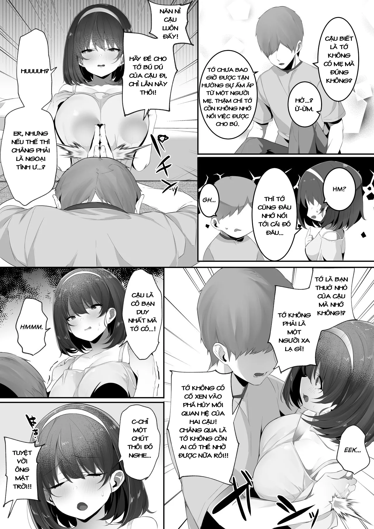 HentaiVN.net - Ảnh 9 - Cô Bạn Thuở Nhỏ Dú To Dễ Dụ! [Kareshi Mochi no Kyonyuu Osananajimi o NTR Nakadashi Suru Hon] - Oneshot