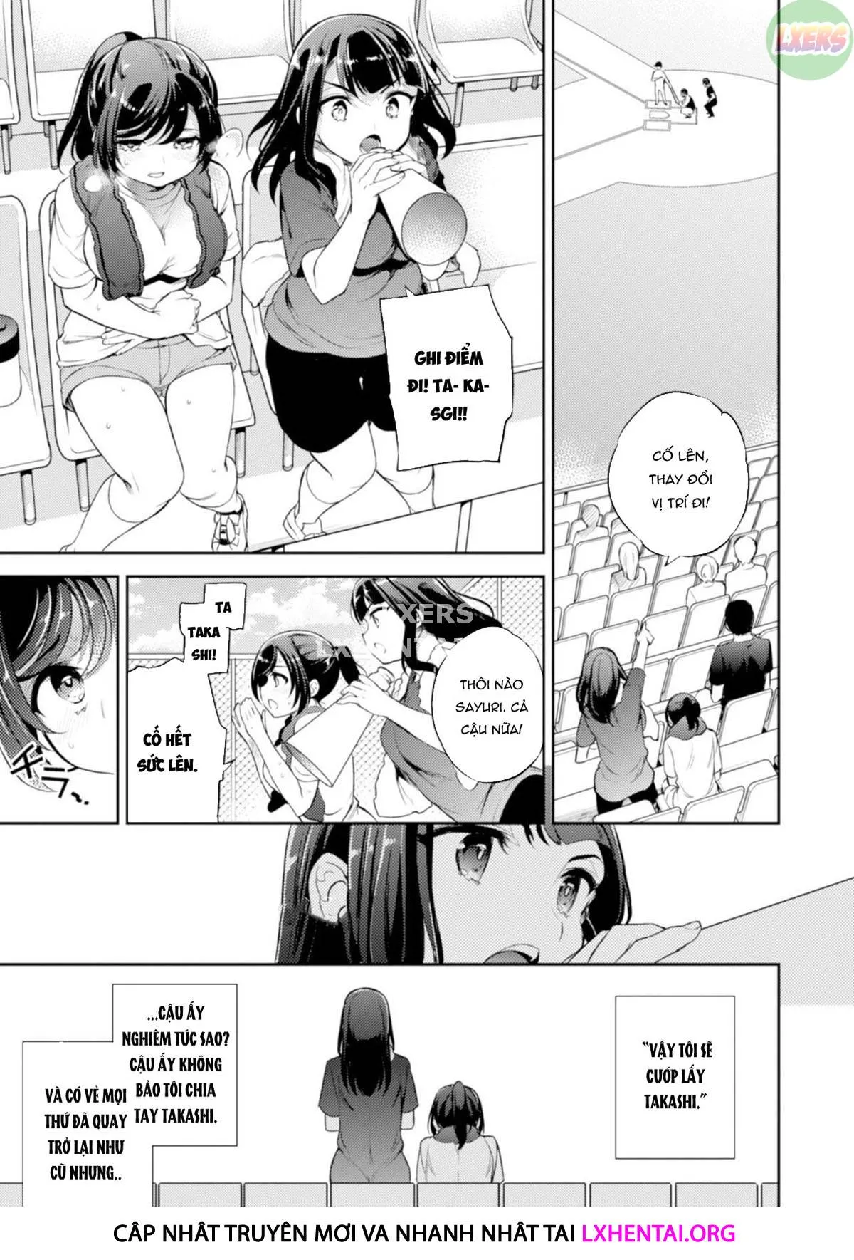 HentaiVN.net - Ảnh 4 - Sayuri - Kareshi to Hatsu H Mokuzen ni Chikan ni NTR-reta Shoujo - Chap 5 ~ What Happened With The Girl Who Went To Support Her Boyfriend