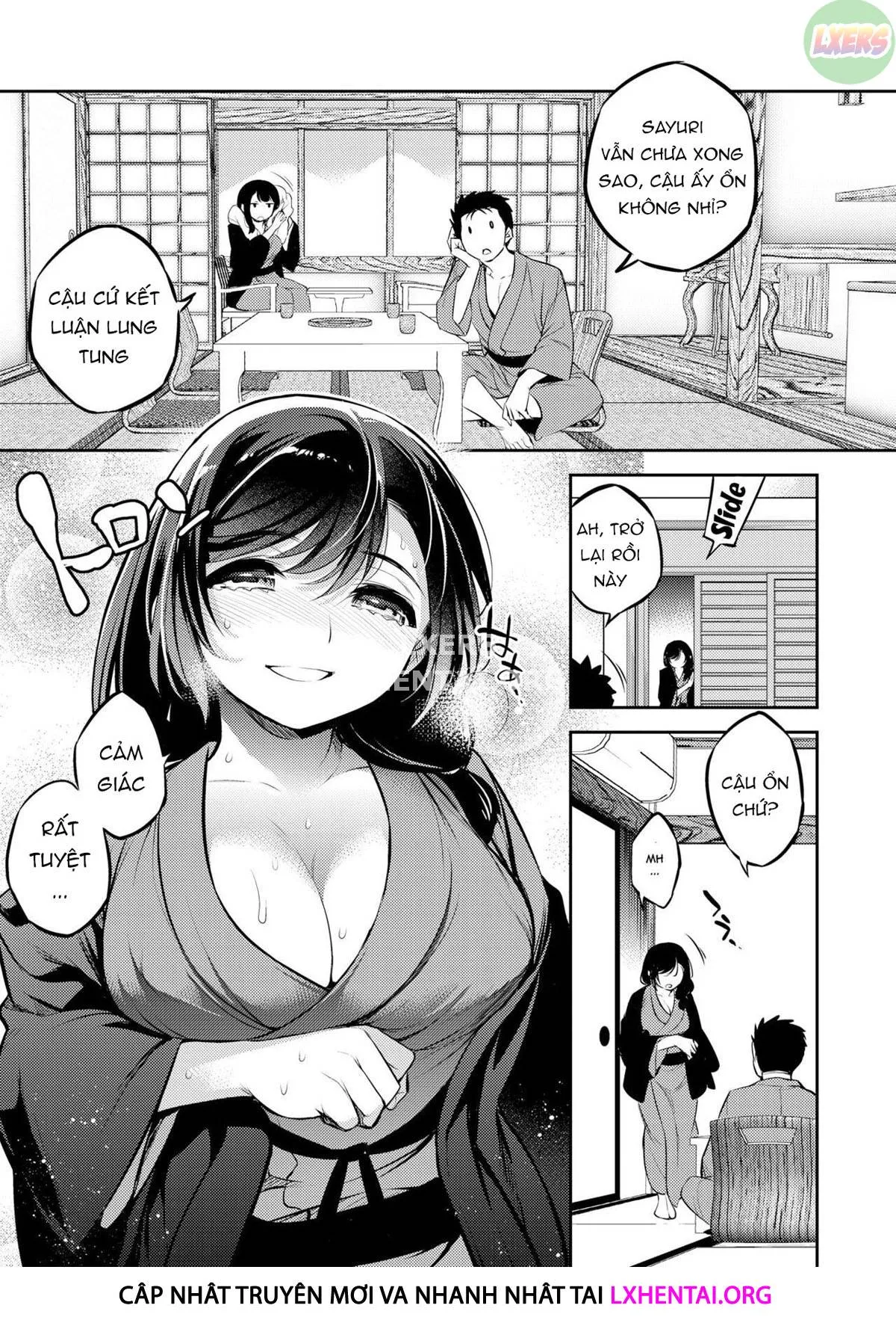 HentaiVN.net - Ảnh 17 - Sayuri - Kareshi to Hatsu H Mokuzen ni Chikan ni NTR-reta Shoujo - Chap 6 - While She is NTRing Her Boyfriend He is Busy Fucking Her Best Friend