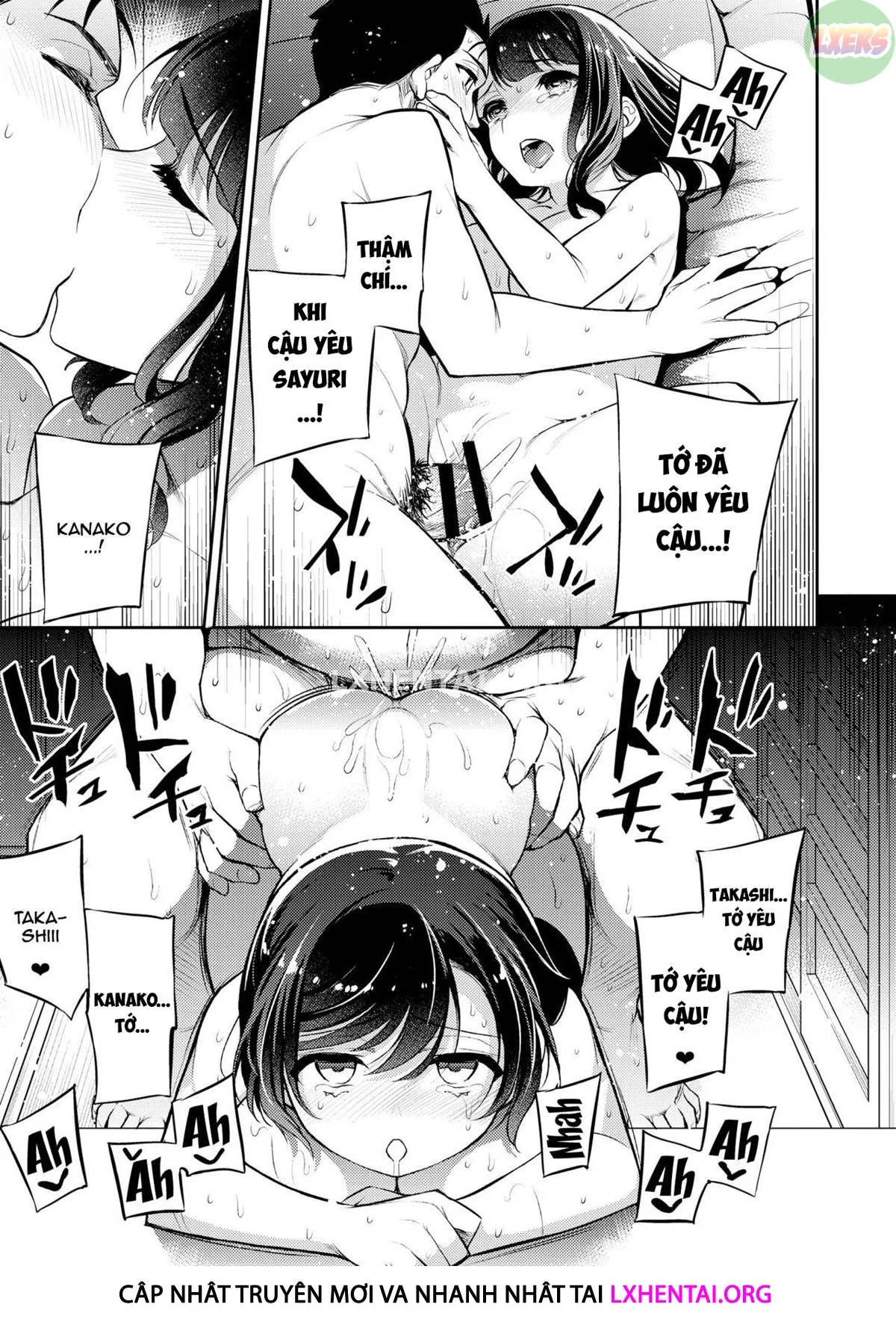 HentaiVN.net - Ảnh 31 - Sayuri - Kareshi to Hatsu H Mokuzen ni Chikan ni NTR-reta Shoujo - Chap 6 - While She is NTRing Her Boyfriend He is Busy Fucking Her Best Friend